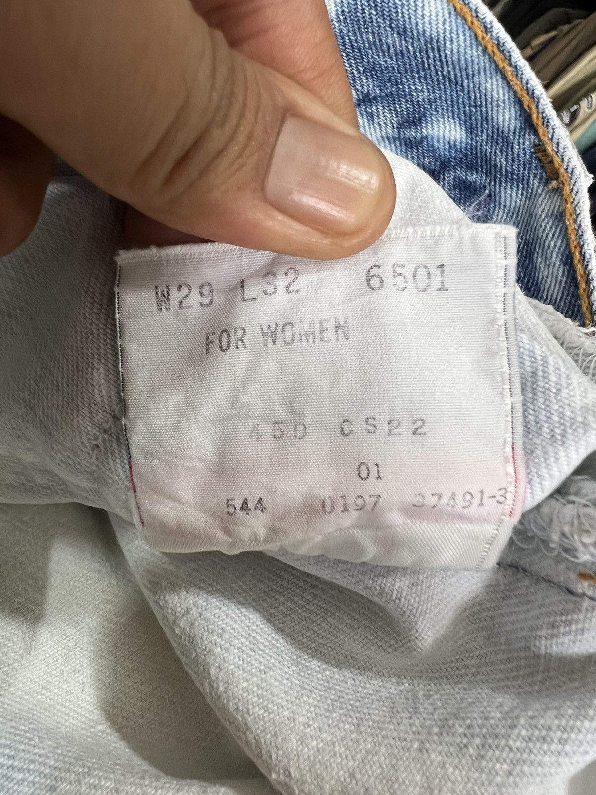 Levi's 🔥Vintage Levis 6501 Distressed Denim Size 28" / US 6 / IT 42 - 19 Thumbnail