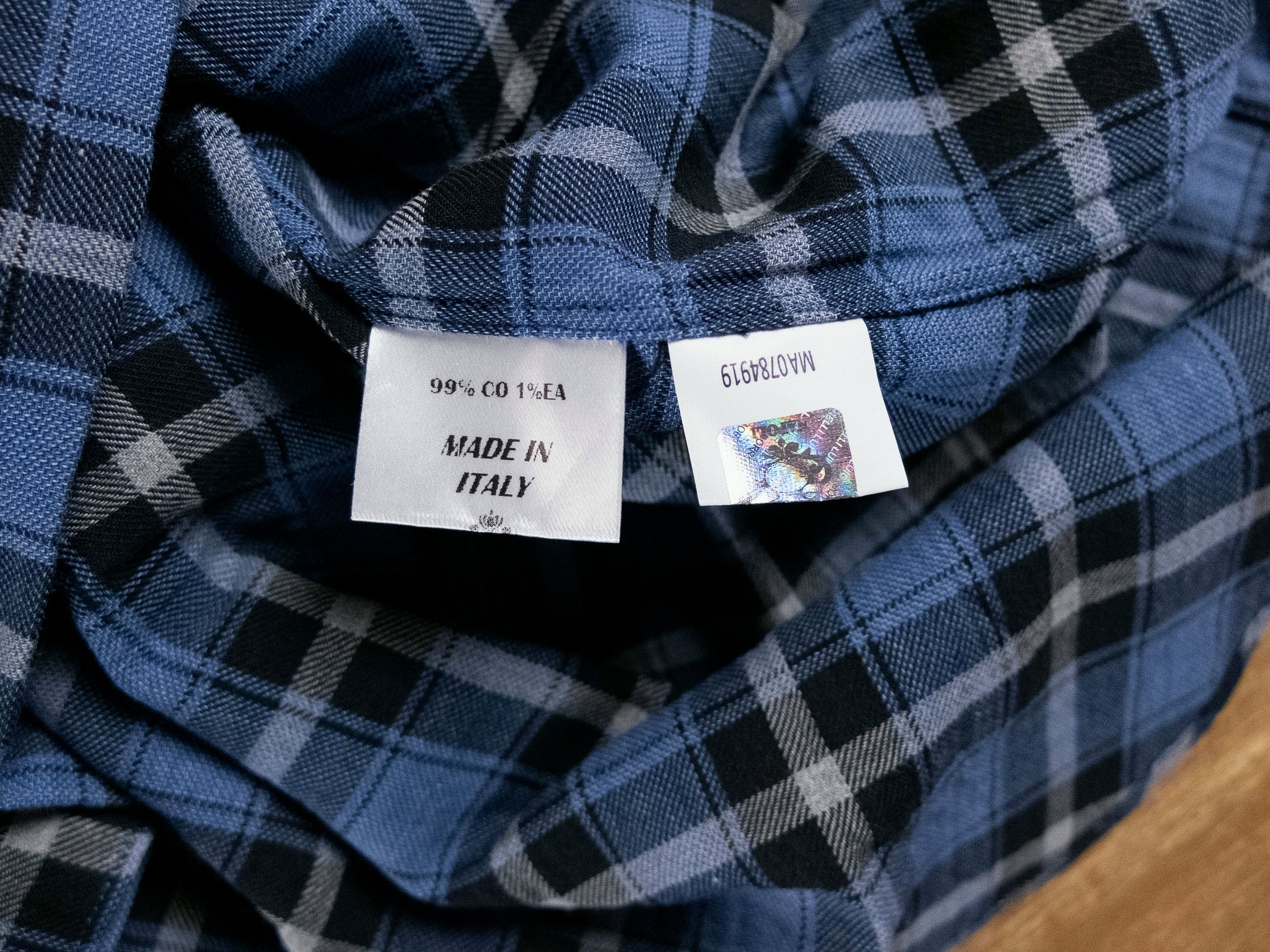 Luigi Borrelli BORRELLI Napoli blue cotton plaid dress shirt Size 41 / 16 Size US L / EU 52-54 / 3 - 5 Thumbnail