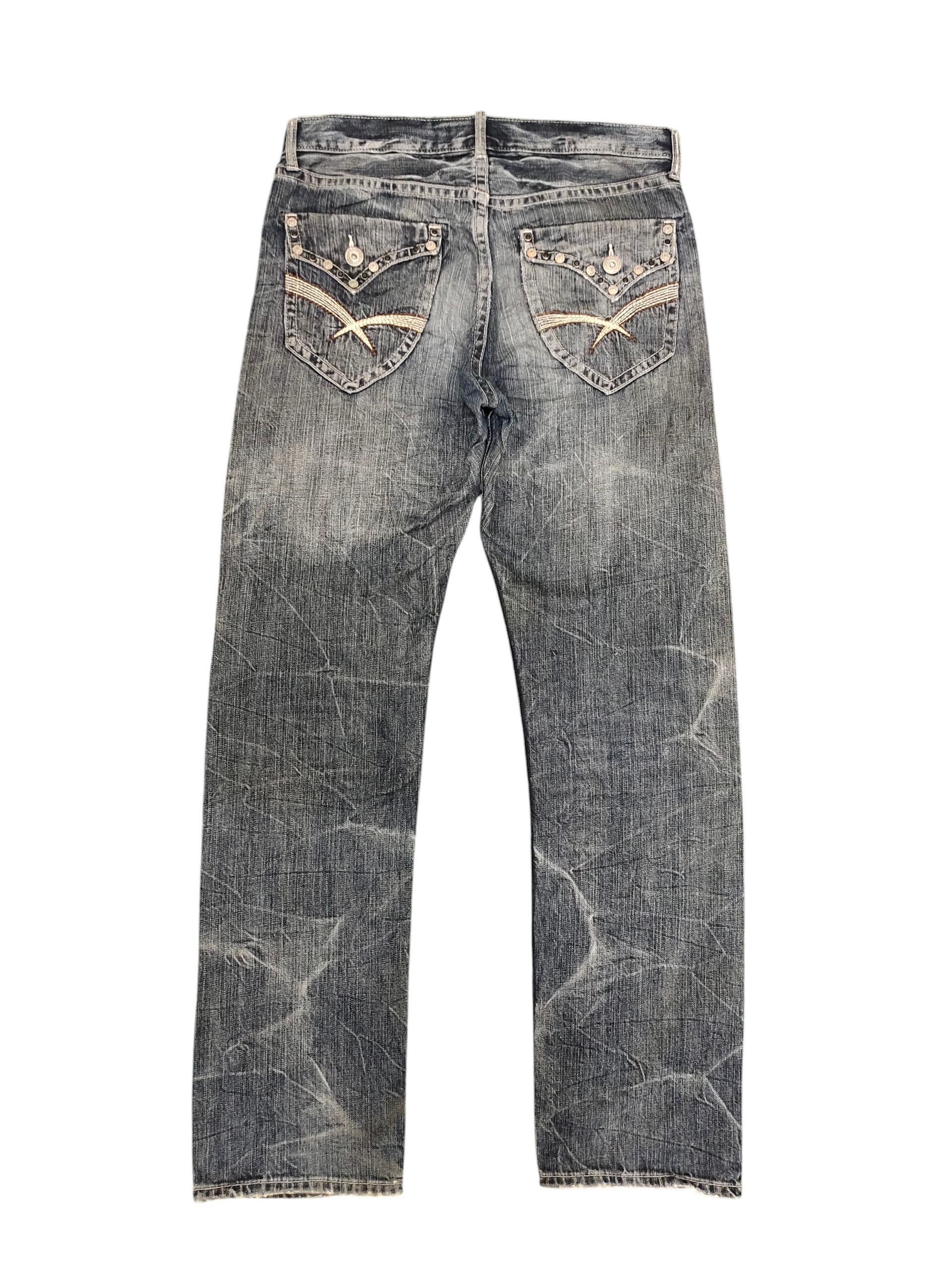 Undercover Japanese Brand Oririn Clawmark Distress Faded Denim Jeans Size US 34 / EU 50 - 8 Thumbnail