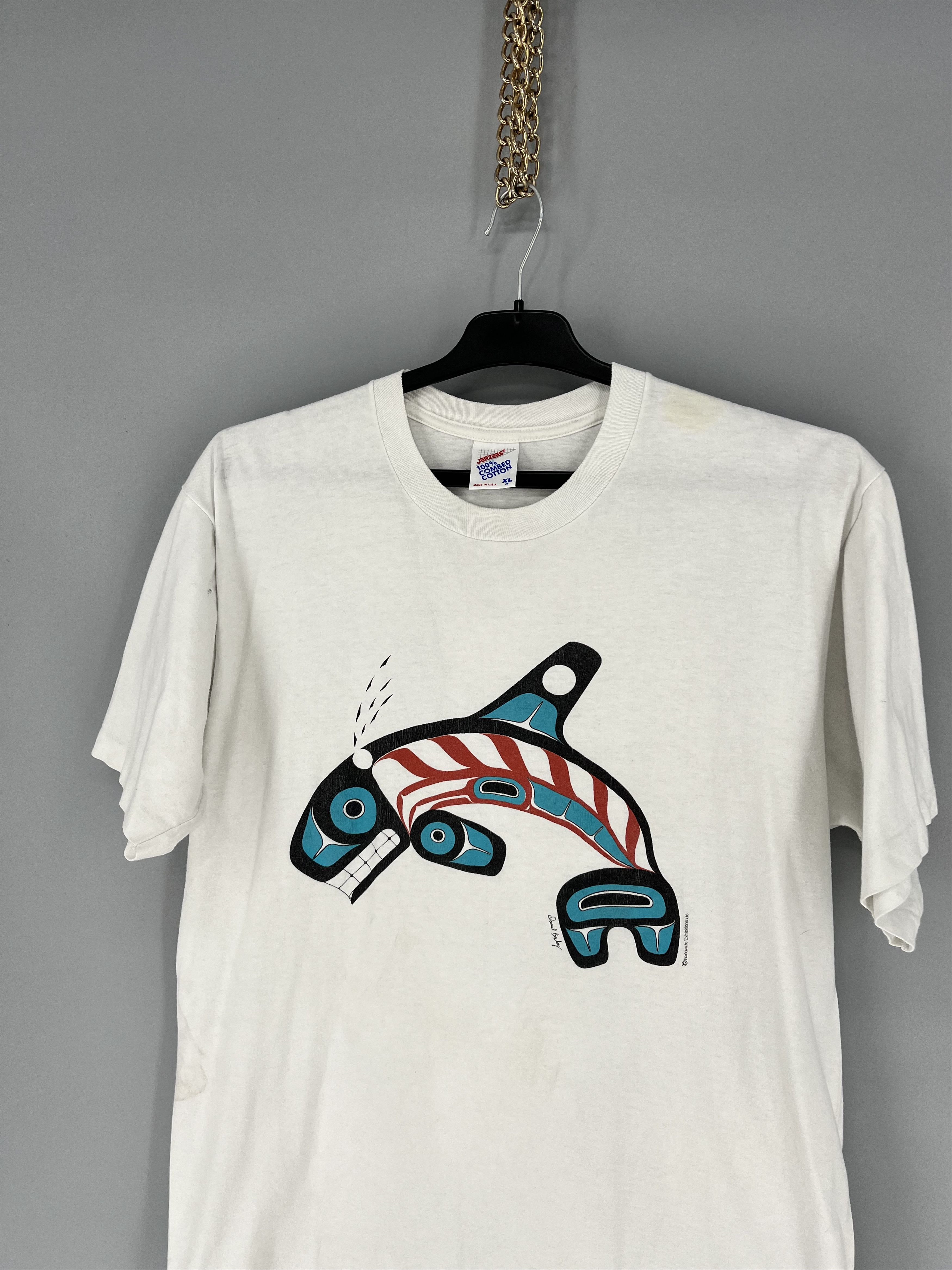 Vintage Vintage 90s Orca Killer Whale Pacific Daud Boxley Worldwide Size US XL / EU 56 / 4 - 6 Thumbnail