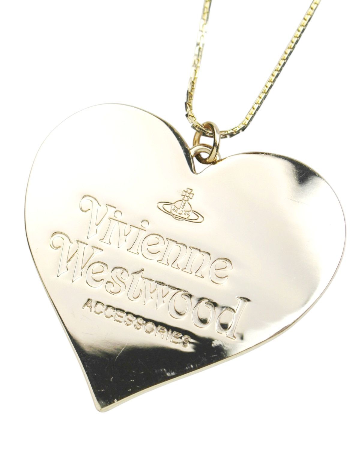 Vivienne Westwood 2000S VIVIENNE WESTWOOD BURGUNDY ORB HEART CHARM NECKLACE Size ONE SIZE - 4 Thumbnail