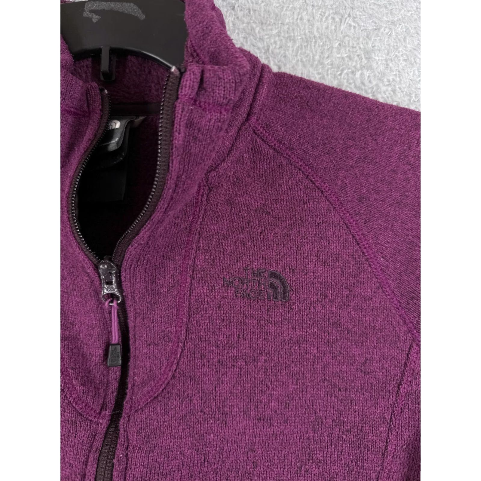 The North Face The North Face Jacket Women Small Purple Knit Shell Fleece Lined Polyester Mock Size L / US 10 / IT 46 - 6 Thumbnail