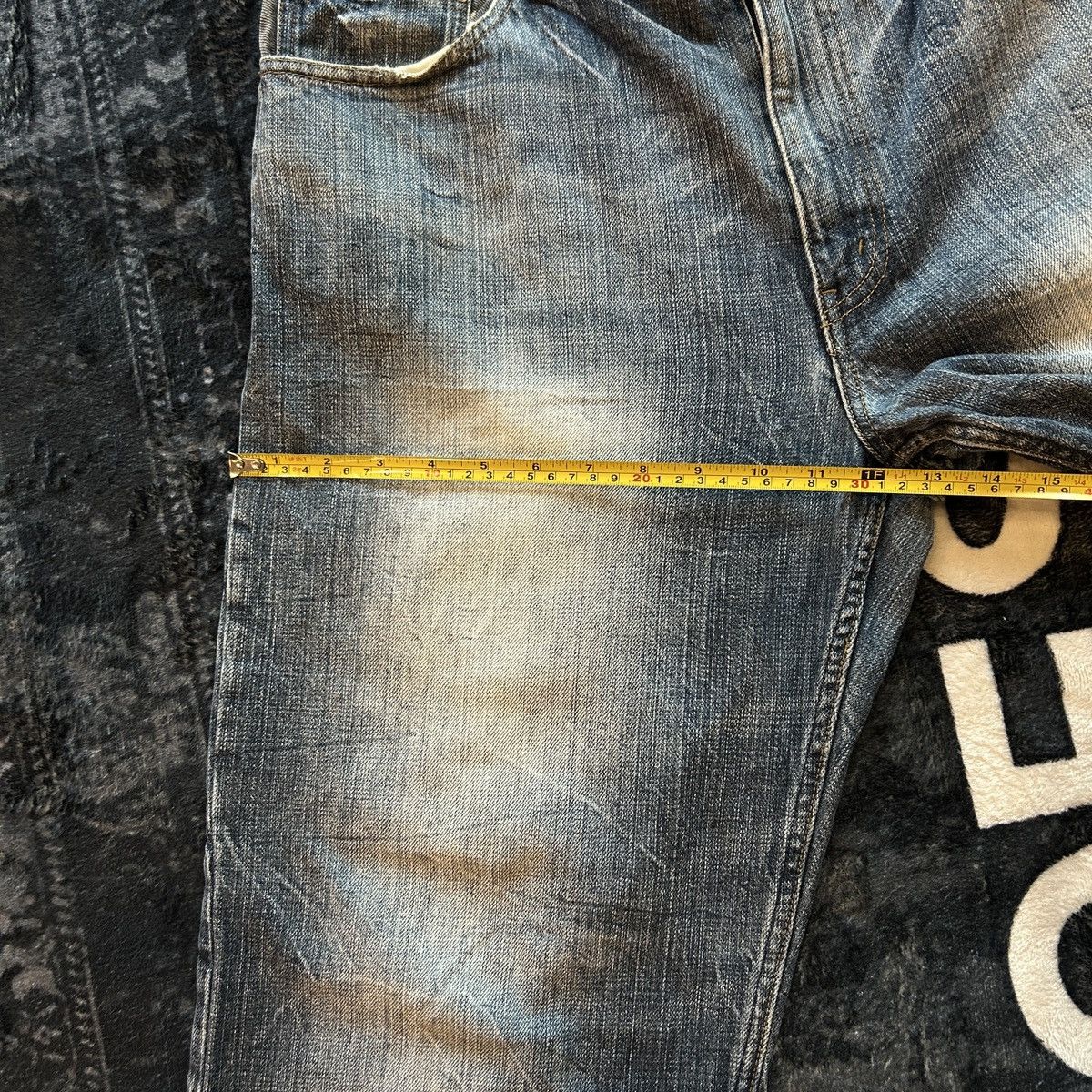 Karakuri Tamashii Karakuri Koi Layered Pocket Denim Size US 35 - 20 Thumbnail