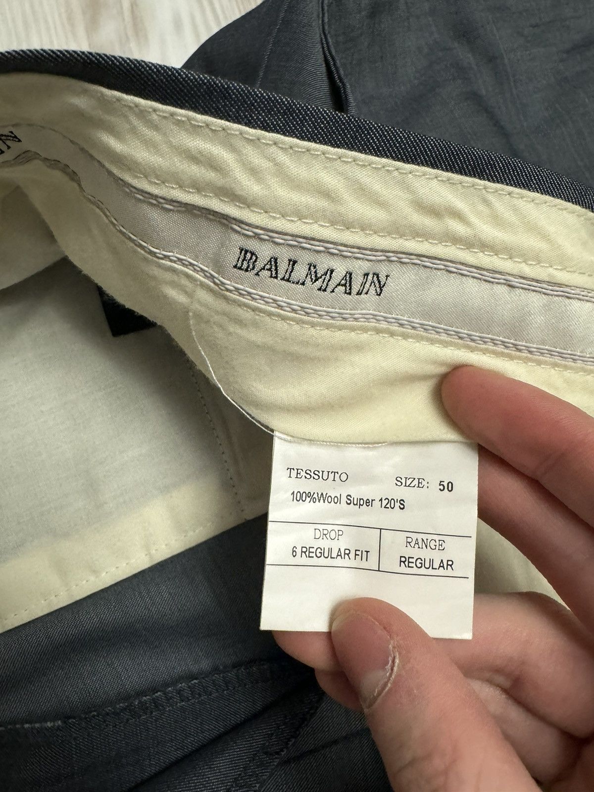 Balmain Vintage Balmain casual Wool Pants Super 120 Luxury Designer Size US 34 / EU 50 - 9 Thumbnail