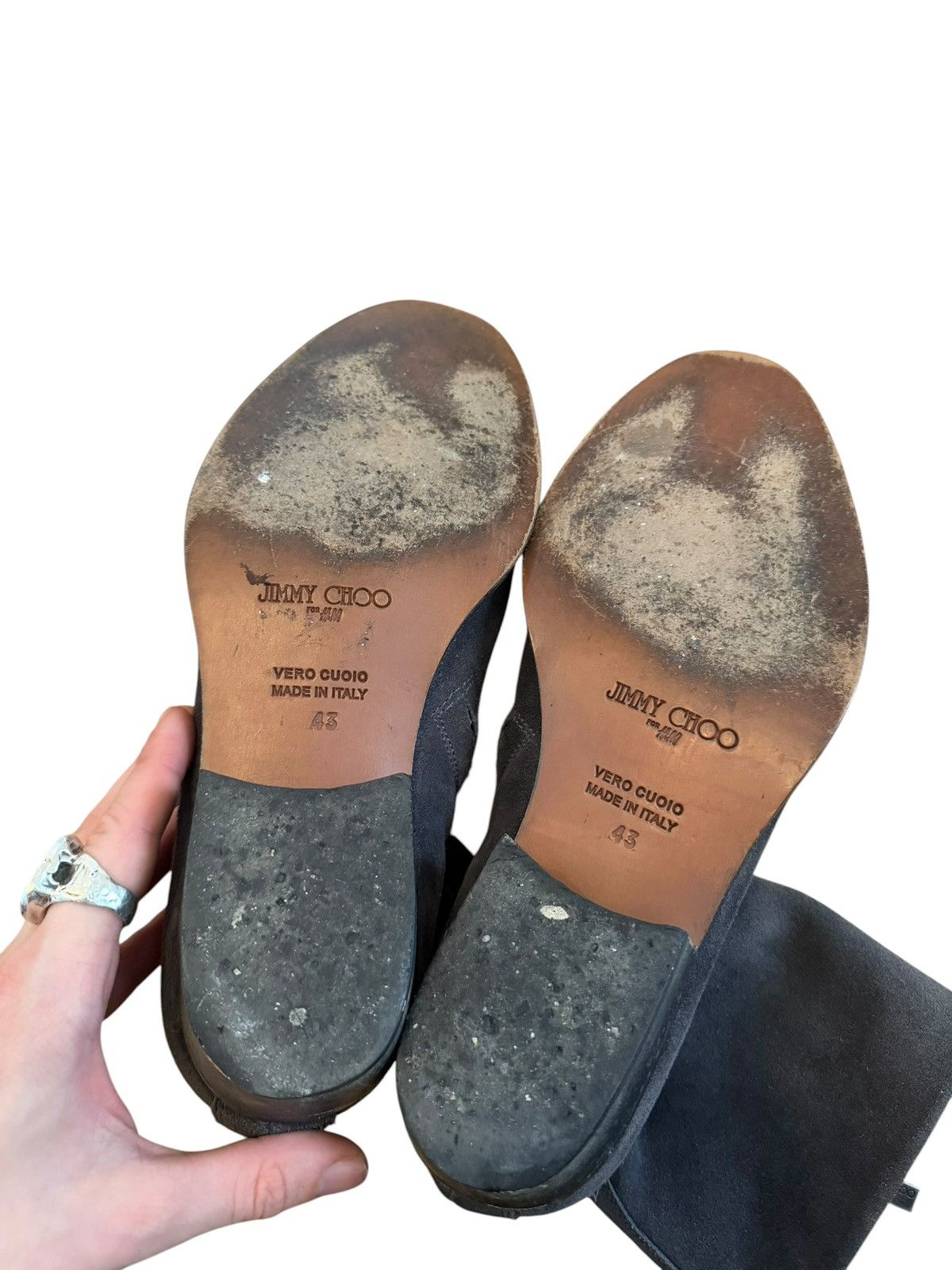 Jimmy Choo Jimmy Choo gray suede side zip boots size 43 Size US 10 / EU 43 - 5 Thumbnail