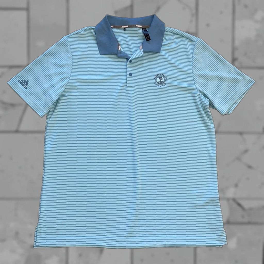 Adidas Adidas Polo Shirt XL Mens Blue Striped Golf Half Button Up Size US XL / EU 56 / 4 - 1 Thumbnail