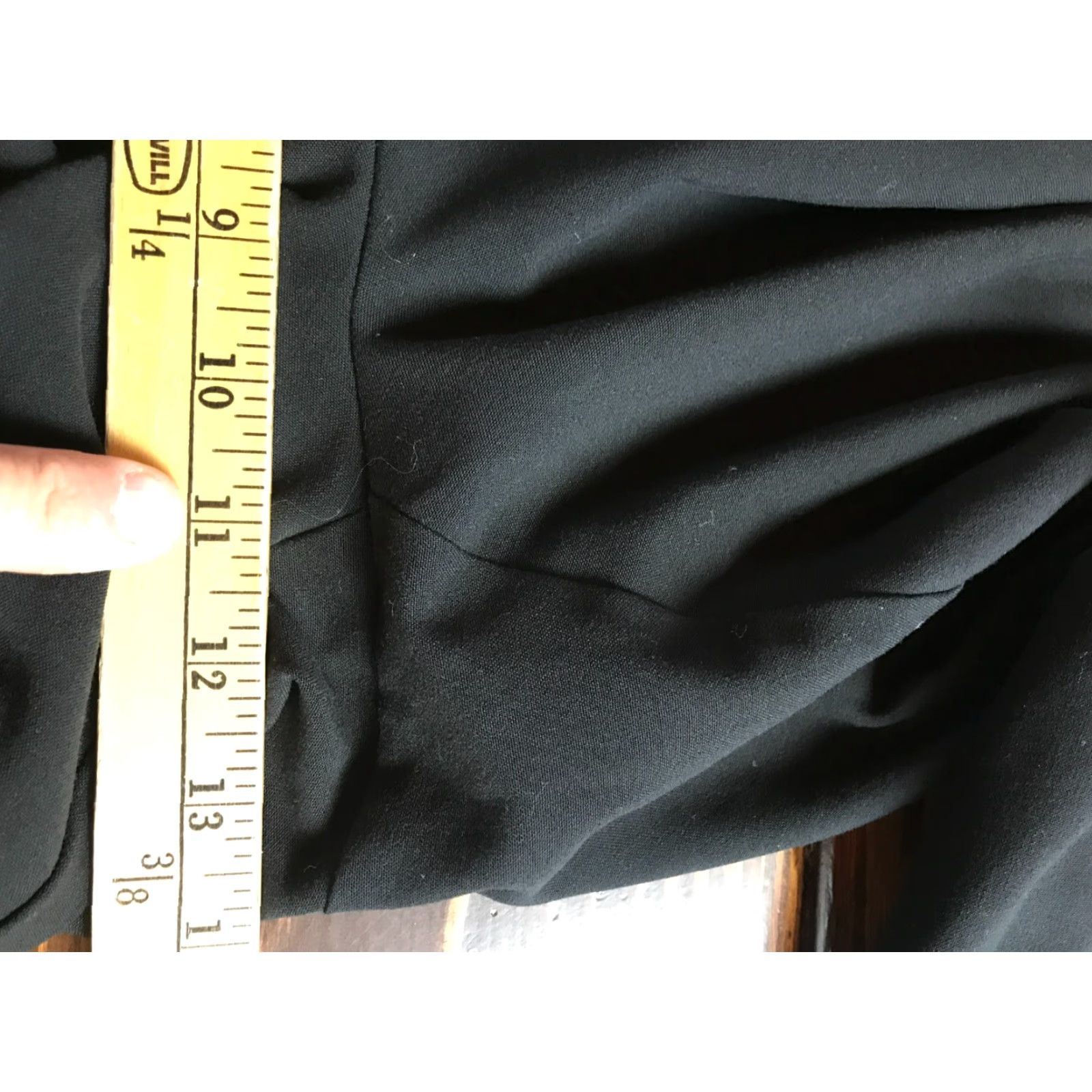 Vintage Dana Buchman Women's Pants Size 12 Short Black Dress Pants Straight Size 34" / US 12 / IT 48 - 4 Thumbnail