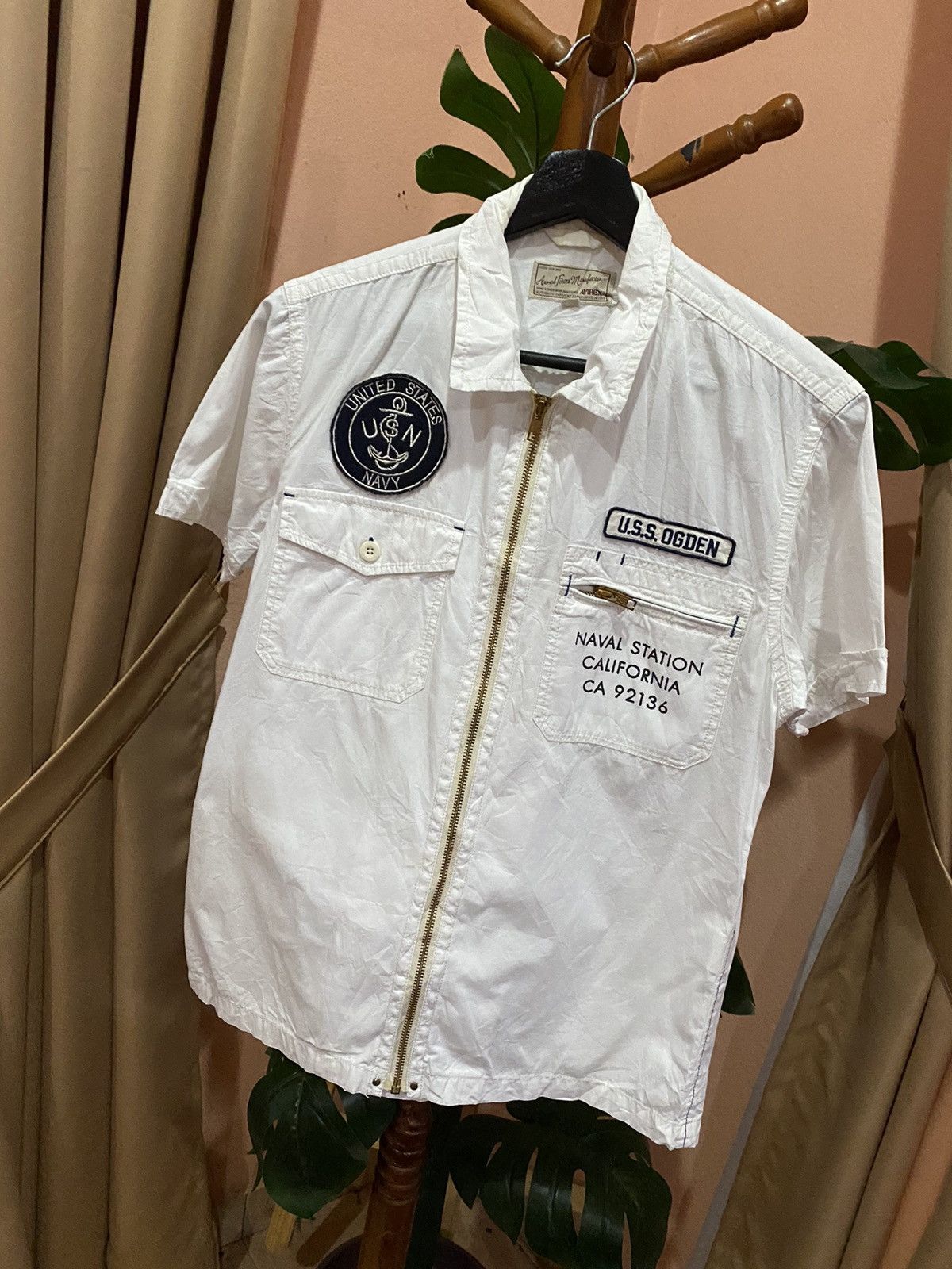 Avirex VINTAGE AVIREX US NAVY NAVAL AIR STA ZIPPER SHIRT Size US M / EU 48-50 / 2 - 3 Thumbnail