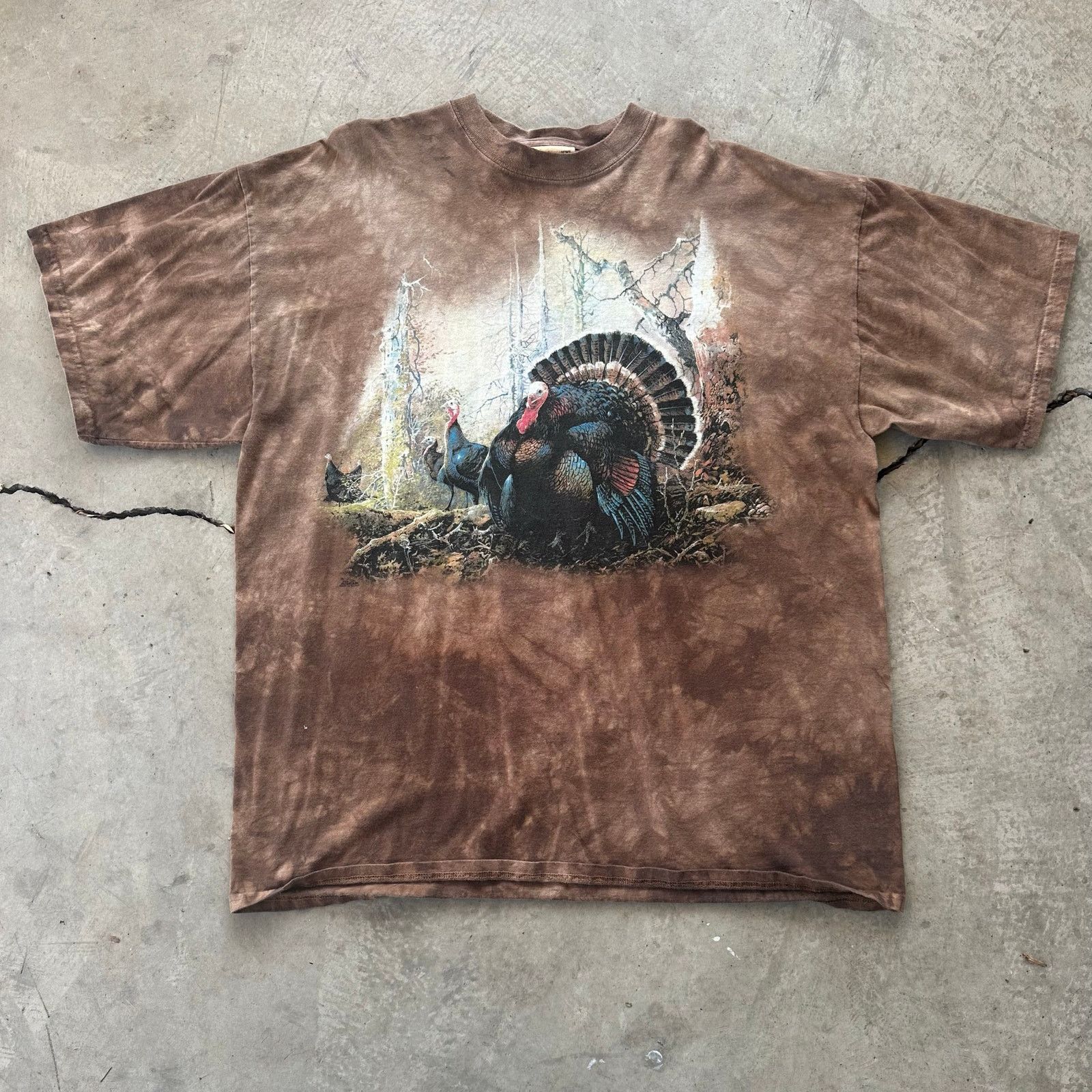 Other Turkey tee brown tye dye vintage the mountain Size US XXL / EU 58 / 5 - 1 Thumbnail
