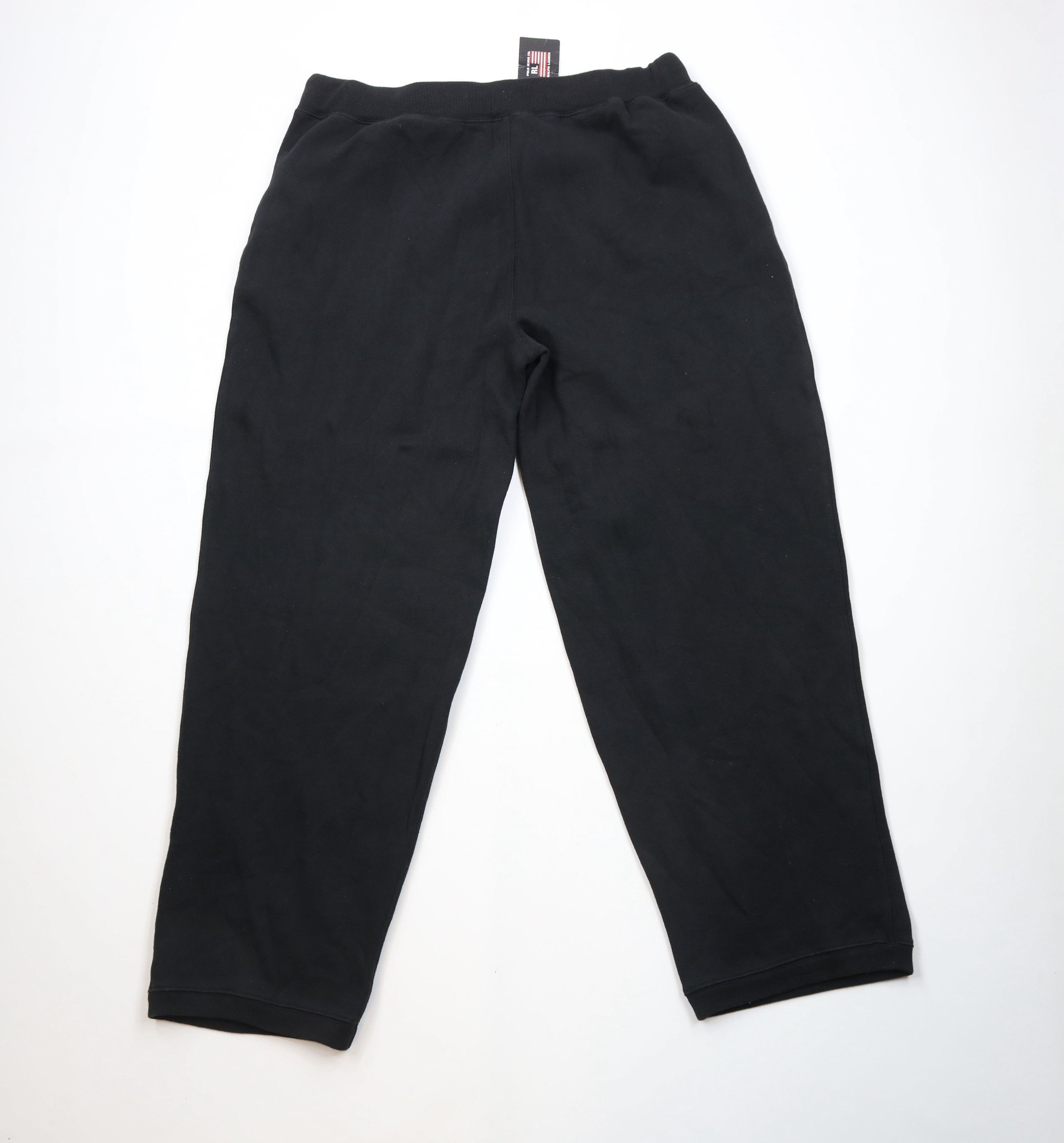 Polo Ralph Lauren Deadstock Vintage Ralph Lauren Wide Leg Sweatpants Black Size US 40 / EU 56 - 10 Thumbnail