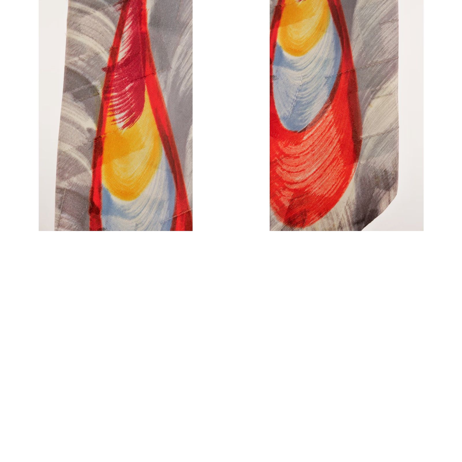 Vintage VTG Bovis Necktie Shirt 1940s Men Blue Red Hand Painted 40s Tie Size ONE SIZE - 9 Thumbnail
