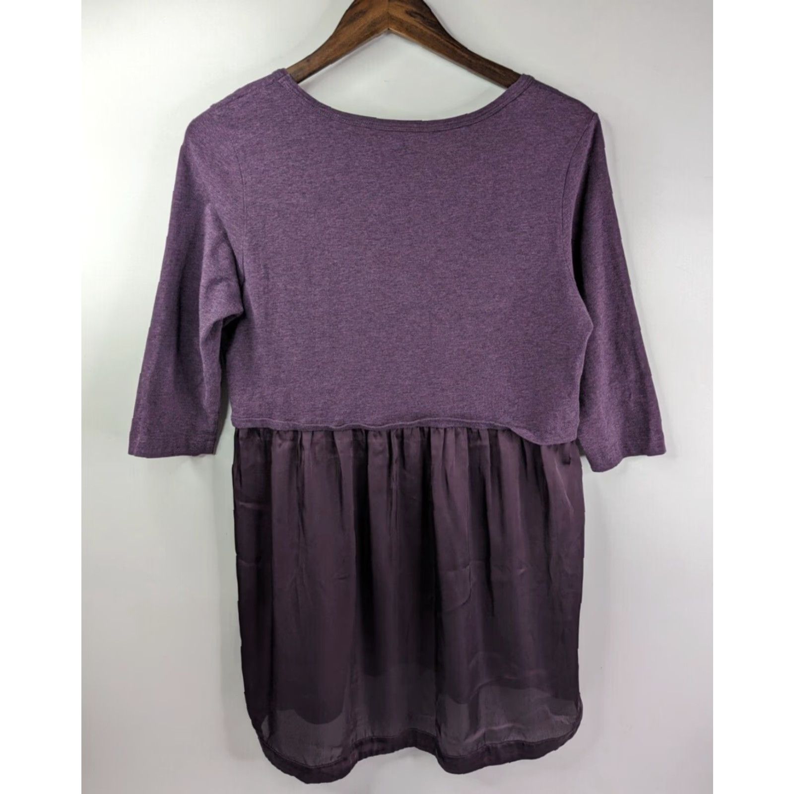 Soft Surroundings **Purple Soft Surroundings Women's Medium Tunic Top Satin 3/4 Sleeve** User: **Purple Soft Surroundings Women's Medium Tunic Top Satin 3/4 Sleeve** Size M / US 6-8 / IT 42-44 - 3 Thumbnail