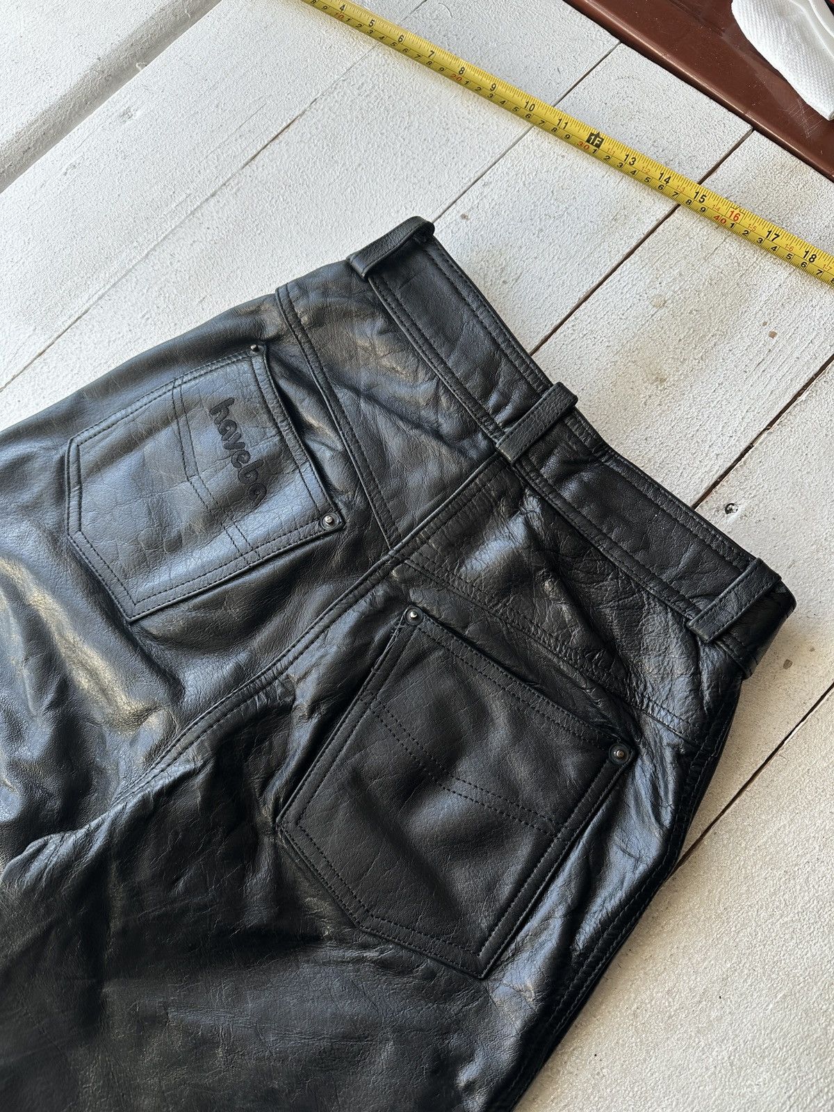Leather HAVEBA 🚨VNTG leather pants motorcycles Black LUXURY Y2K Size 25" / US 0 / IT 36 - 11 Thumbnail