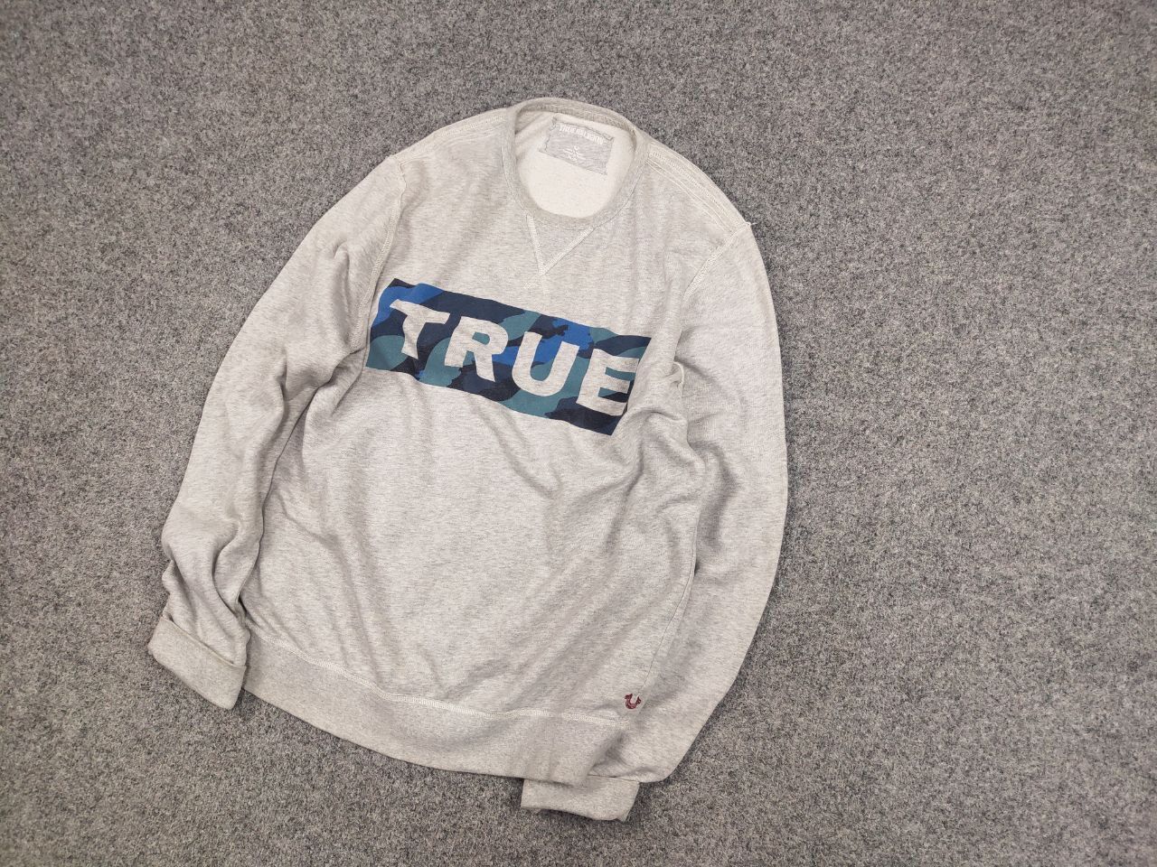 True Religion Vintage True Religion Logo Fleece Crew Chek Sweatshirt Size US XL / EU 56 / 4 - 4 Thumbnail