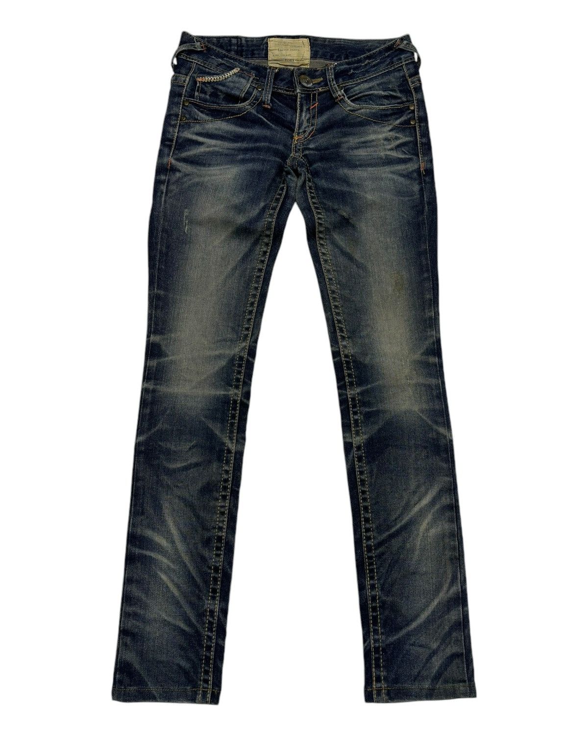 Japanese Brand 🔥Vintage Lolita Punk Skinny Jeans Washed Distressed Denim Size 27" / US 4 / IT 40 - 1 Thumbnail