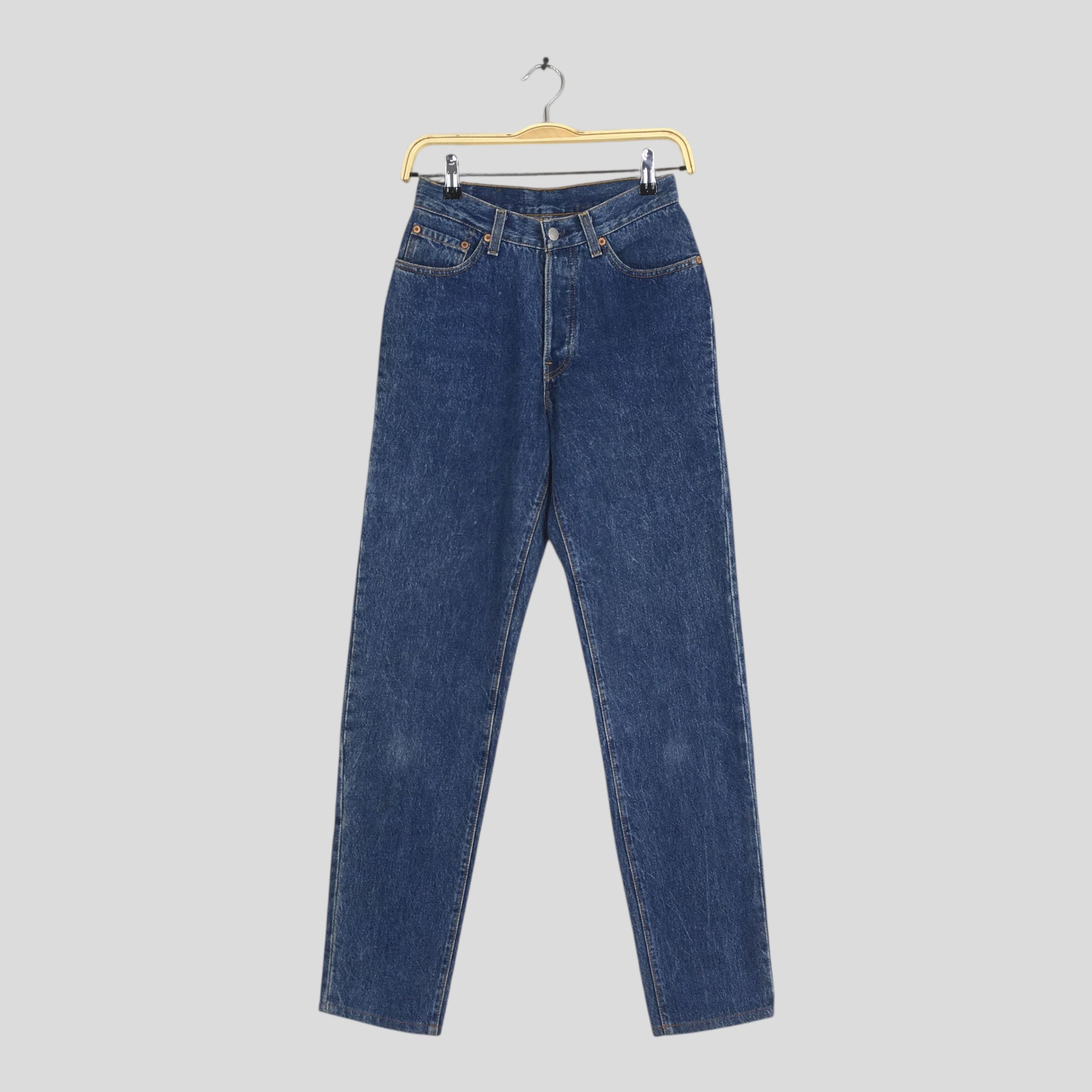 Levi's Size 23x30 Vintage 90s Levi's 501 Dark Blue Jeans S1873 Size 23" - 1 Thumbnail