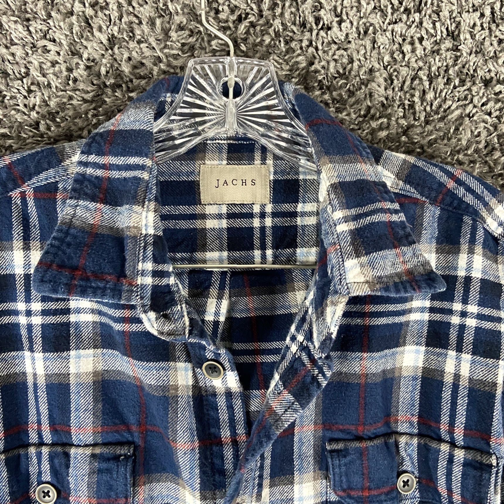 Vintage VINTAGE JACHS Blue Plaid Flannel Button-Up Long Sleeve Big & Tall LT Mens Size US L / EU 52-54 / 3 - 5 Thumbnail