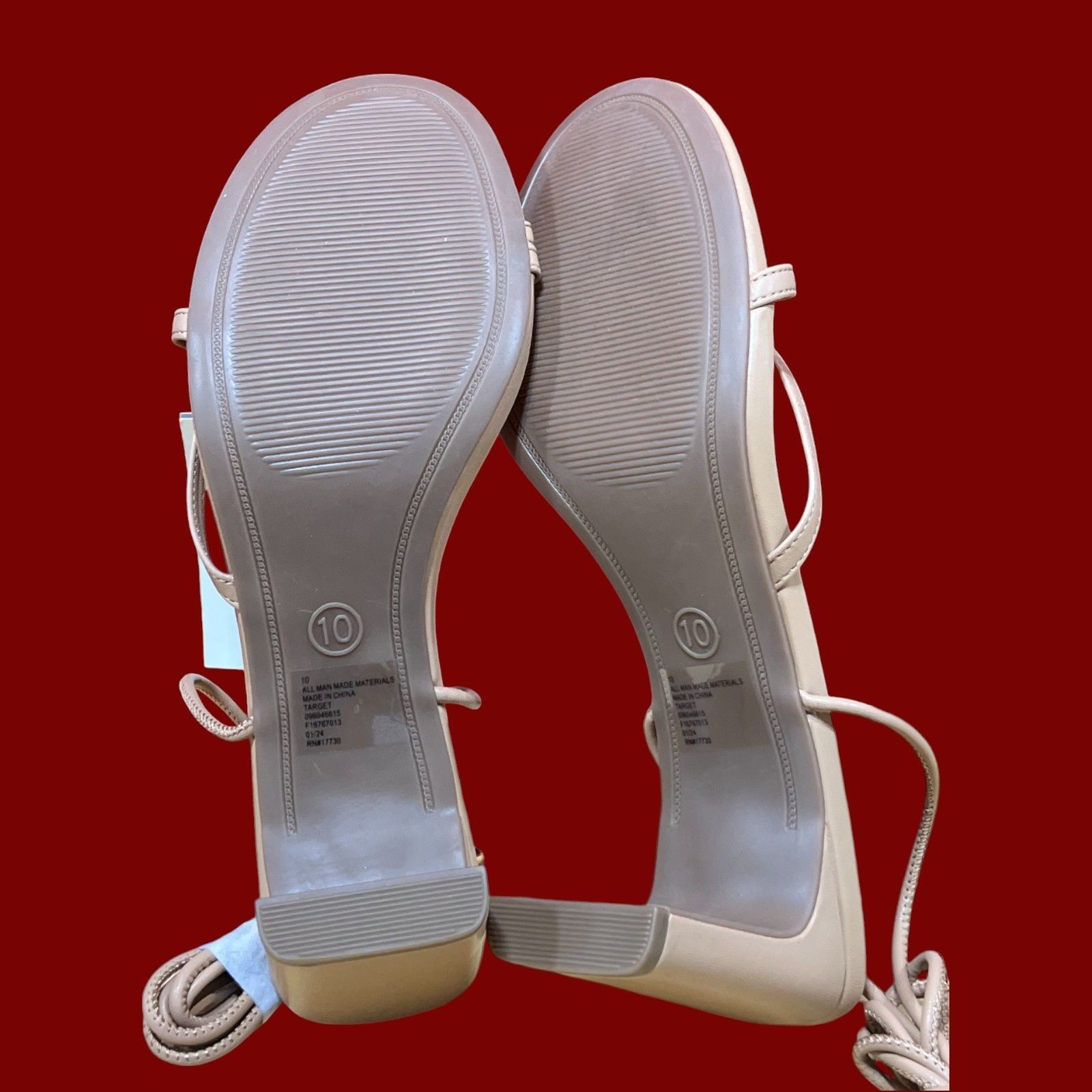 Other A New Day - Women's Lace Up Heels Sandals With Memory Foam I Size US 10 / IT 40 - 10 Thumbnail