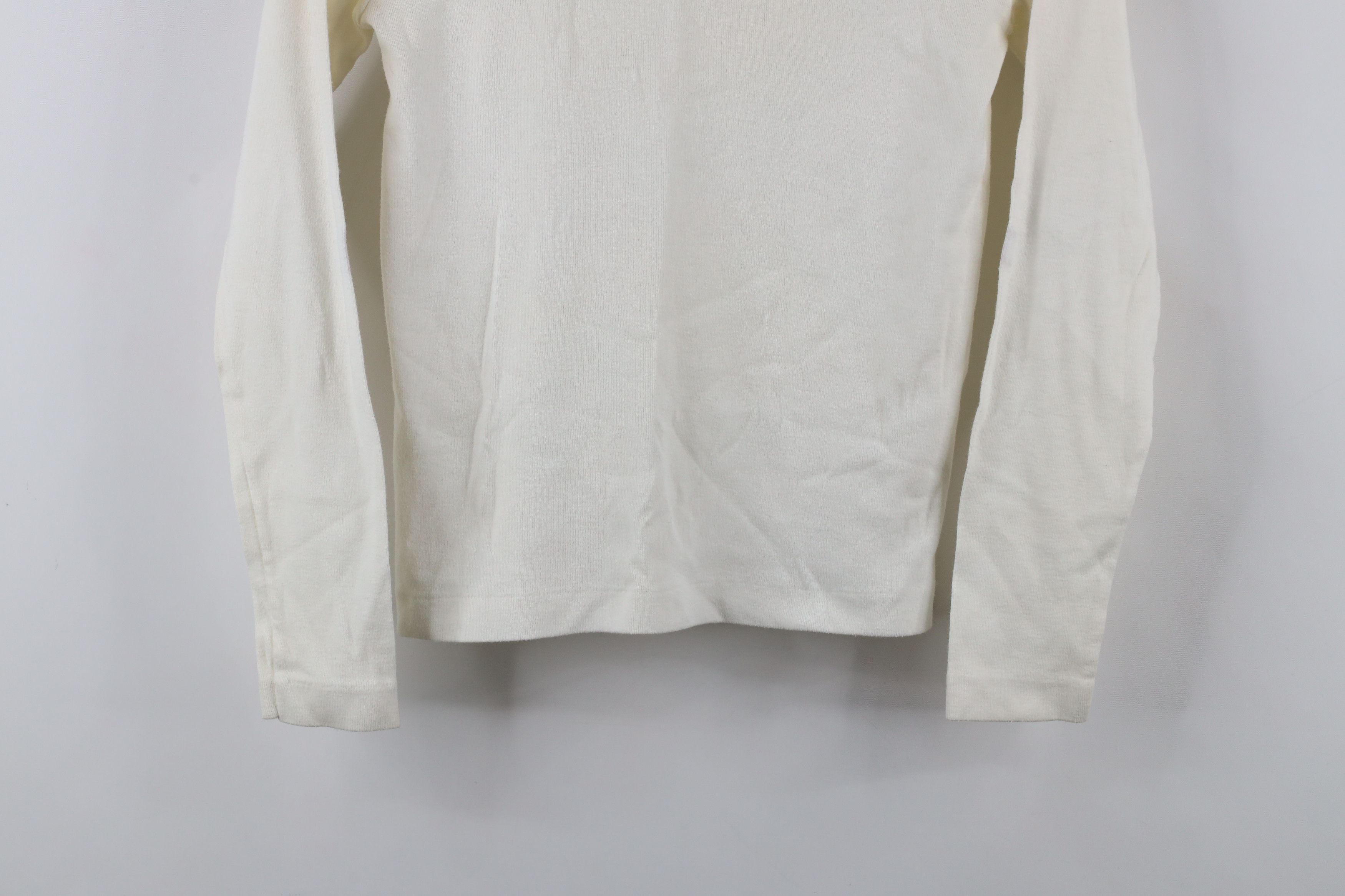 Vintage Vintage 70s Streetwear Blank Knit Turtleneck T-Shirt White Size M / US 6-8 / IT 42-44 - 3 Thumbnail