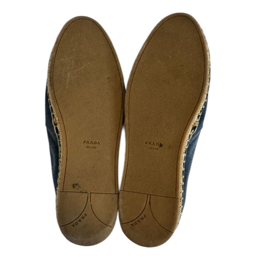Prada Prada Logo Blue Denim Espadrilles Size 37 Designer Authentic Size US 6.5 / IT 36.5 - 11 Thumbnail