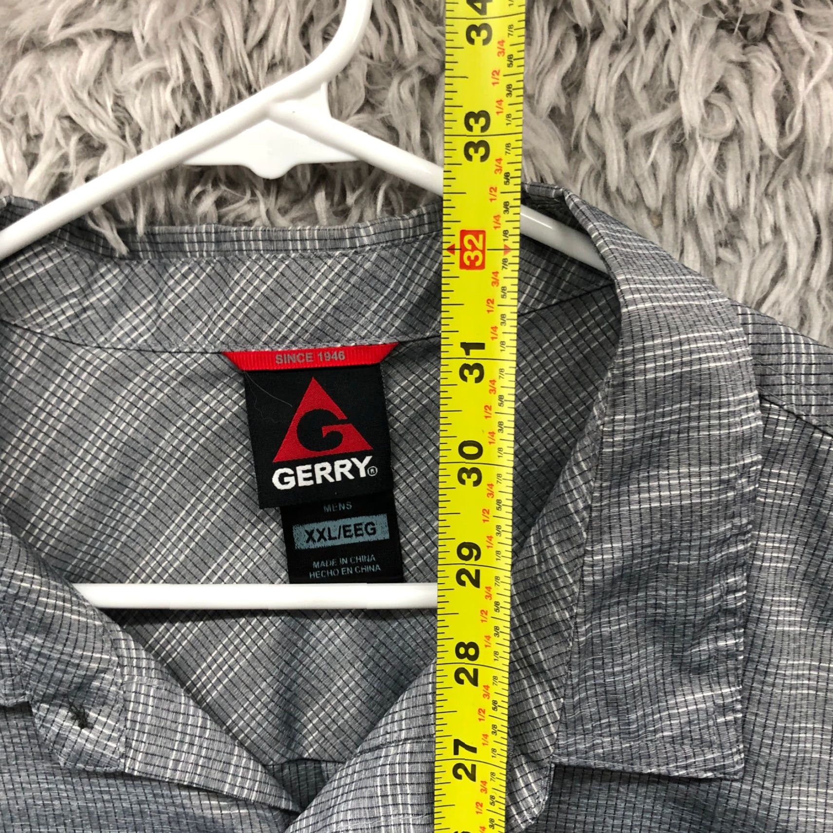Vintage Gerry Shirt XXL Mens Gray Short Sleeve Spread Collar Shirt Size US XXL / EU 58 / 5 - 3 Thumbnail