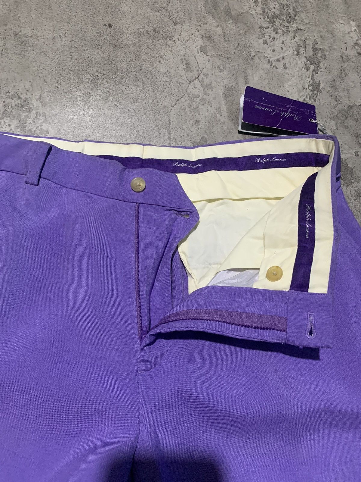 Ralph Lauren Purple Label Ralph Lauren Purple Label purple silk trouser NWT Size US 32 / EU 48 - 2 Thumbnail