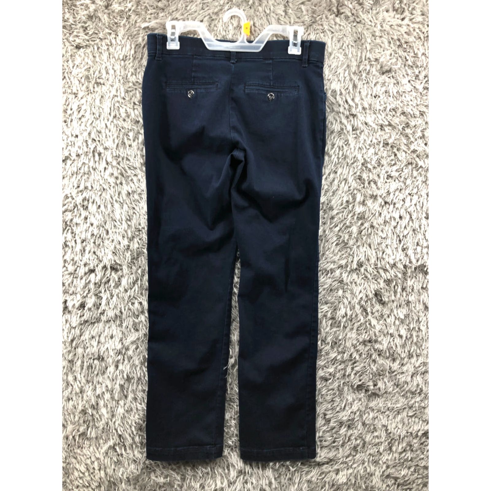 Lee Lee Jegging Pants Size 8 Womens Mid Rise Straight Leg Dark Wash Blue Button Flat Front Pockets Size 30" / US 8 / IT 44 - 5 Thumbnail