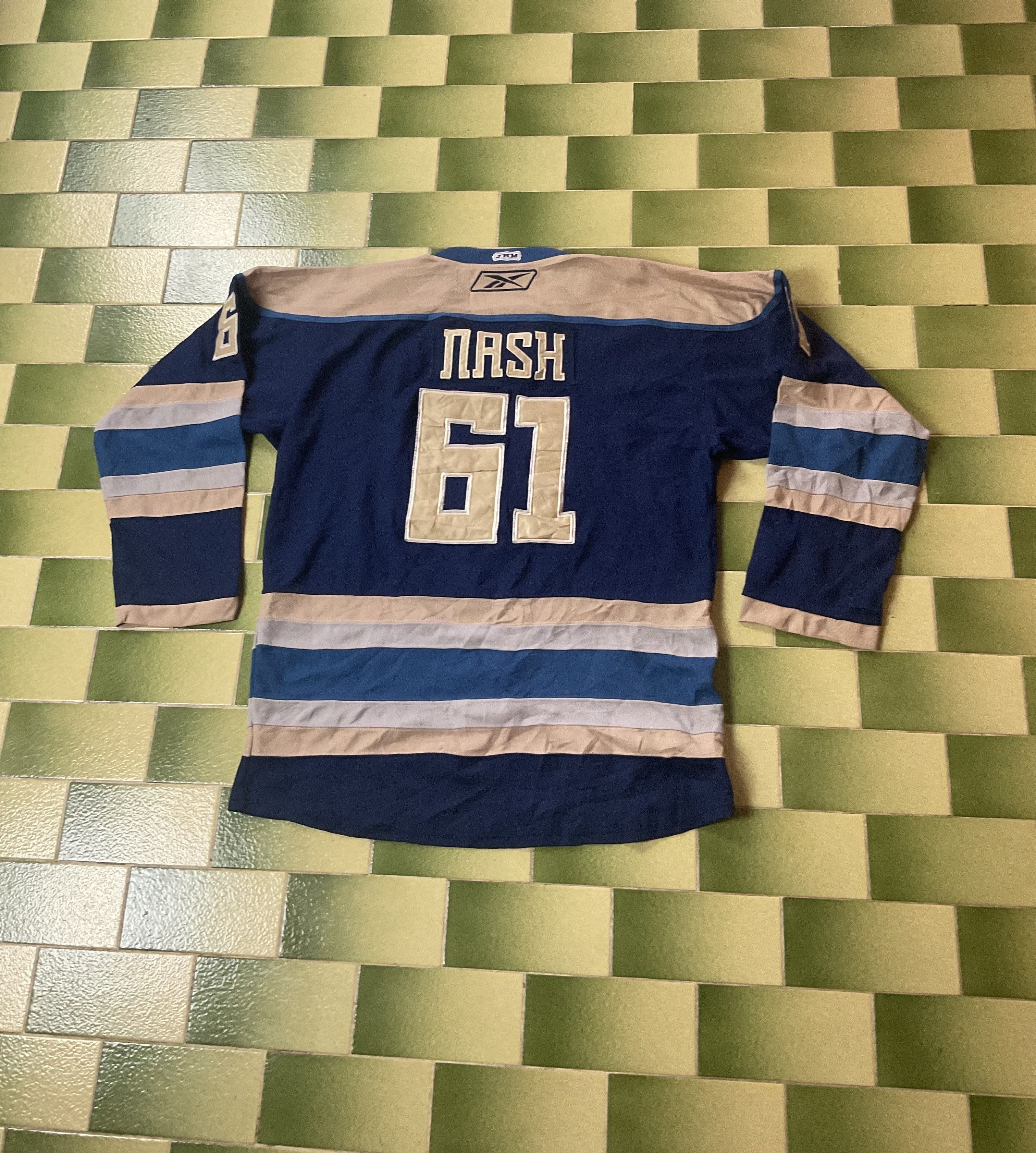 NHL Columbus Blue Jackets #61 Nash Vintage Jersey Fight Strap Size US XL / EU 56 / 4 - 2 Thumbnail