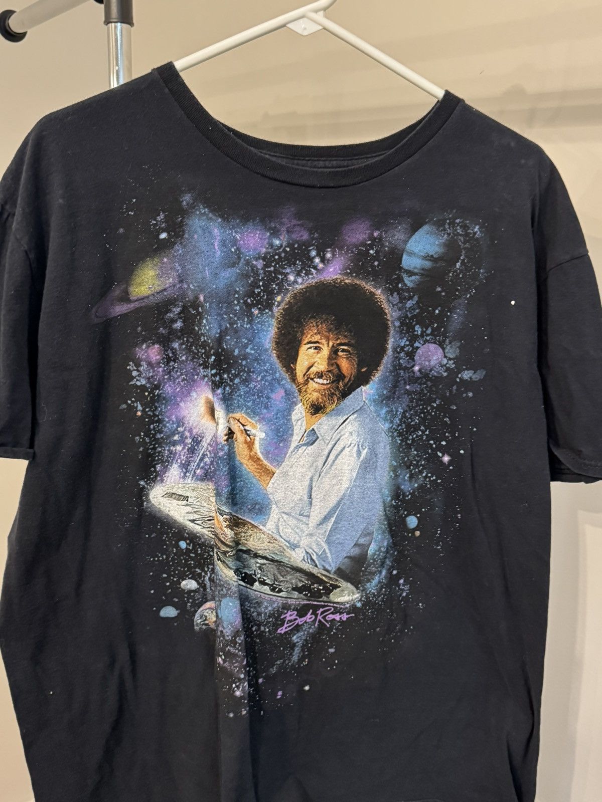 Vintage Bob Ross T-shirt Black Galaxy Mens Size Large Shirt Size US L / EU 52-54 / 3 - 1 Thumbnail