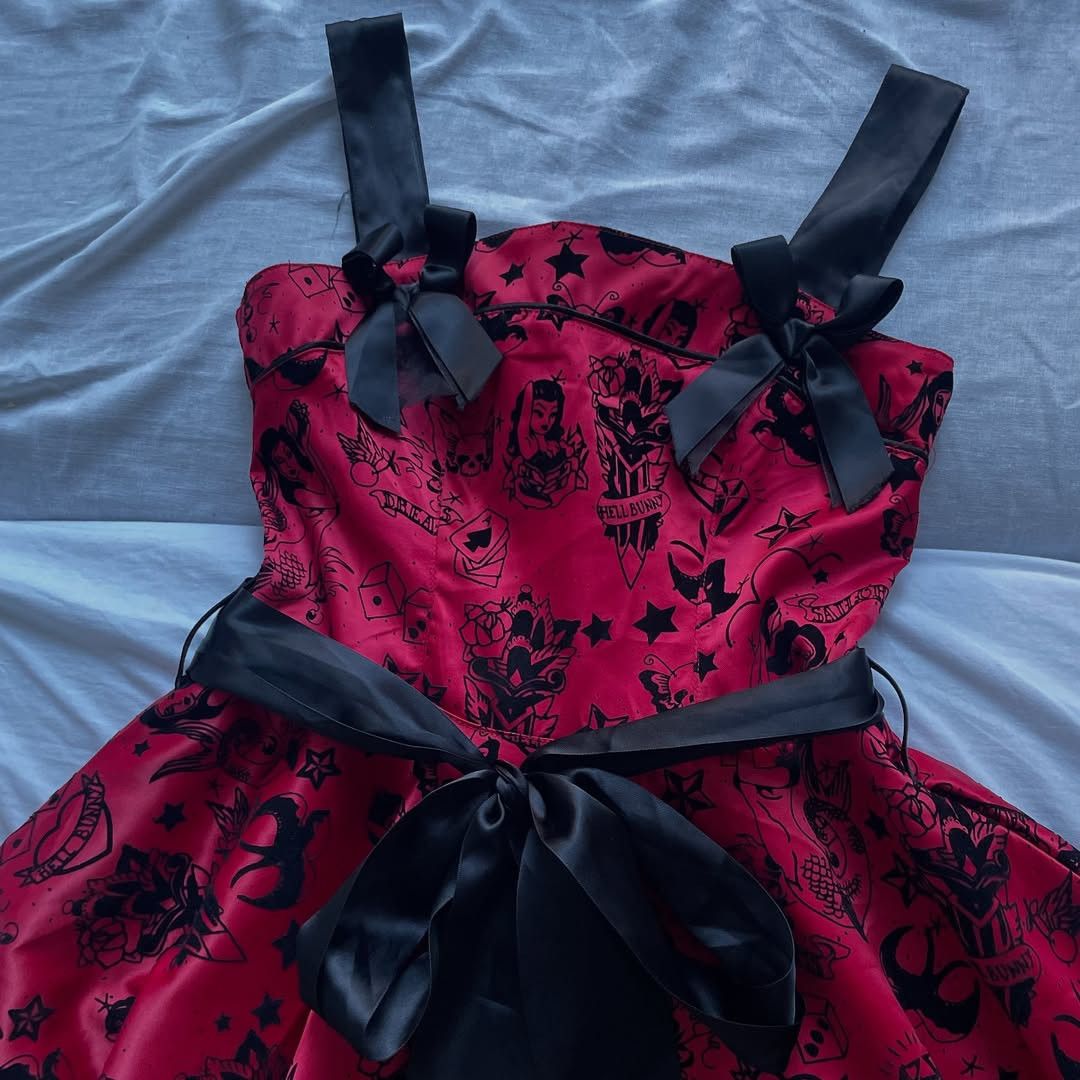 Other Hell Bunny dress Gothic type Killstar type Edd Hardy Size XS / US 0-2 / IT 36-38 - 2 Thumbnail