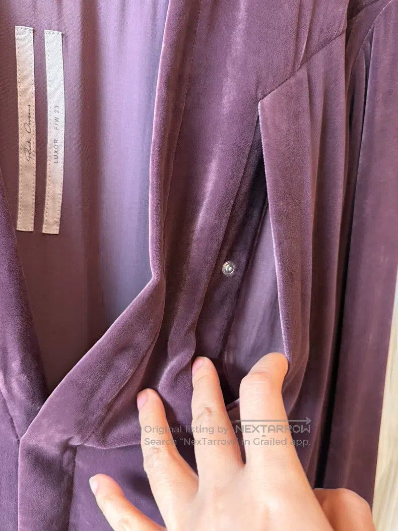 Rick Owens Rick Owens Peach Grey Velvet Open-Cardigan Jacket Size S / US 4 / IT 40 - 6 Thumbnail