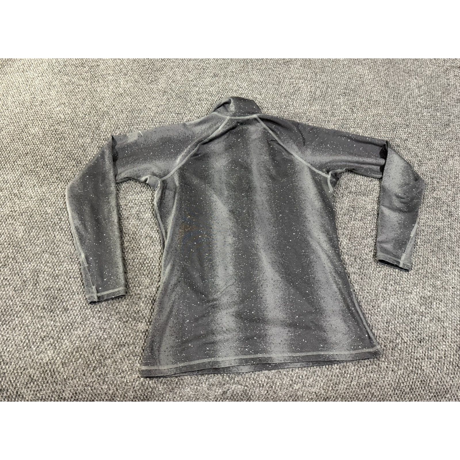 Nike Nike Pro Sweatshirt Women's XL Gray Speckled Dri-Fit Pullover Mock Neck Zip Pockets Stretch Activewear Athletic Size XL / US 12-14 / IT 48-50 - 6 Thumbnail