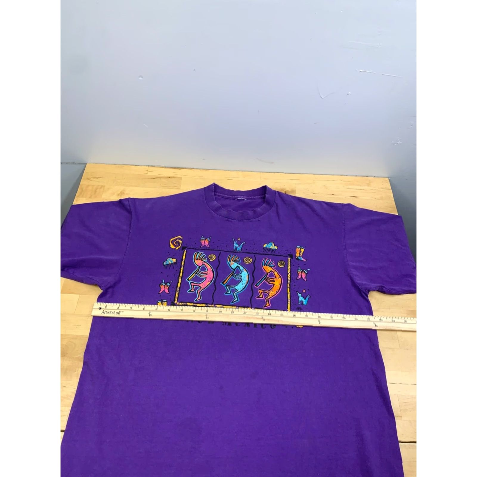 Vintage VINTAGE New Mexico Travel Destination Shirt Mens L Purple Southwest 90s T-Shirt Short Sleeve Crew Neck Cotton Cowboy Size US L / EU 52-54 / 3 - 5 Thumbnail