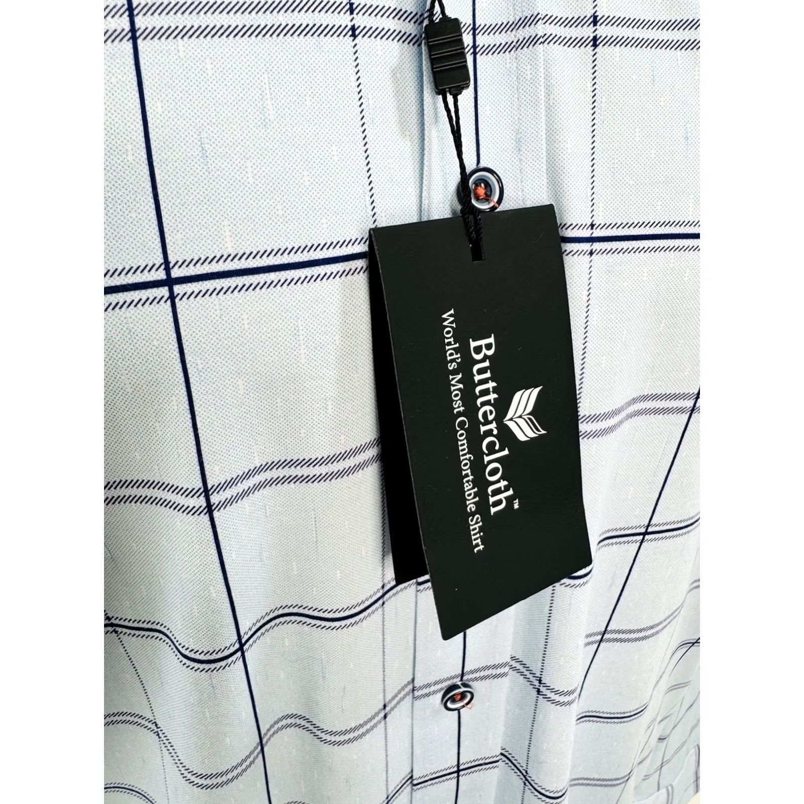 Buttero BUTTER CLOTH Plaid Shirt - M - Blue / Purple / Black - NEW w TAGS - Flip Cuff - Button-Up Shirt - Men Size US M / EU 48-50 / 2 - 2 Thumbnail