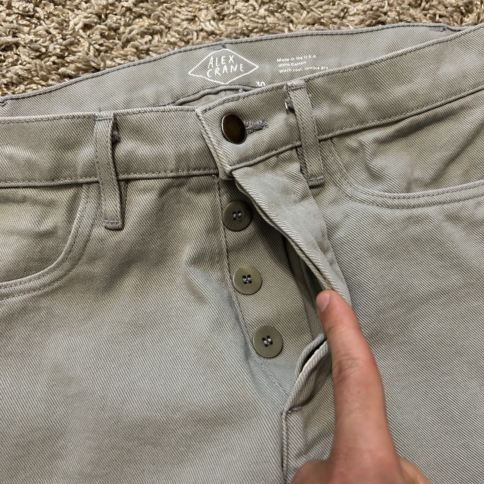 Alex Crane Alex Crane Button Fly Tapered Fit Jeans Made In USA 30x28 Size US 30 / EU 46 - 3 Thumbnail
