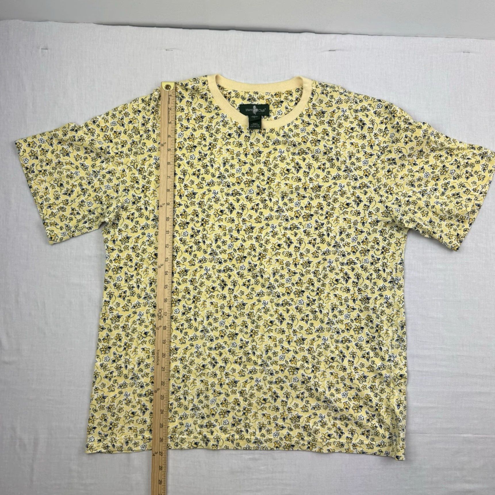 Gloverall VINTAGE Hunt Club Shirt Womens L Yellow Floral 90s Fun Casual Regular Fit Size L / US 10 / IT 46 - 6 Thumbnail
