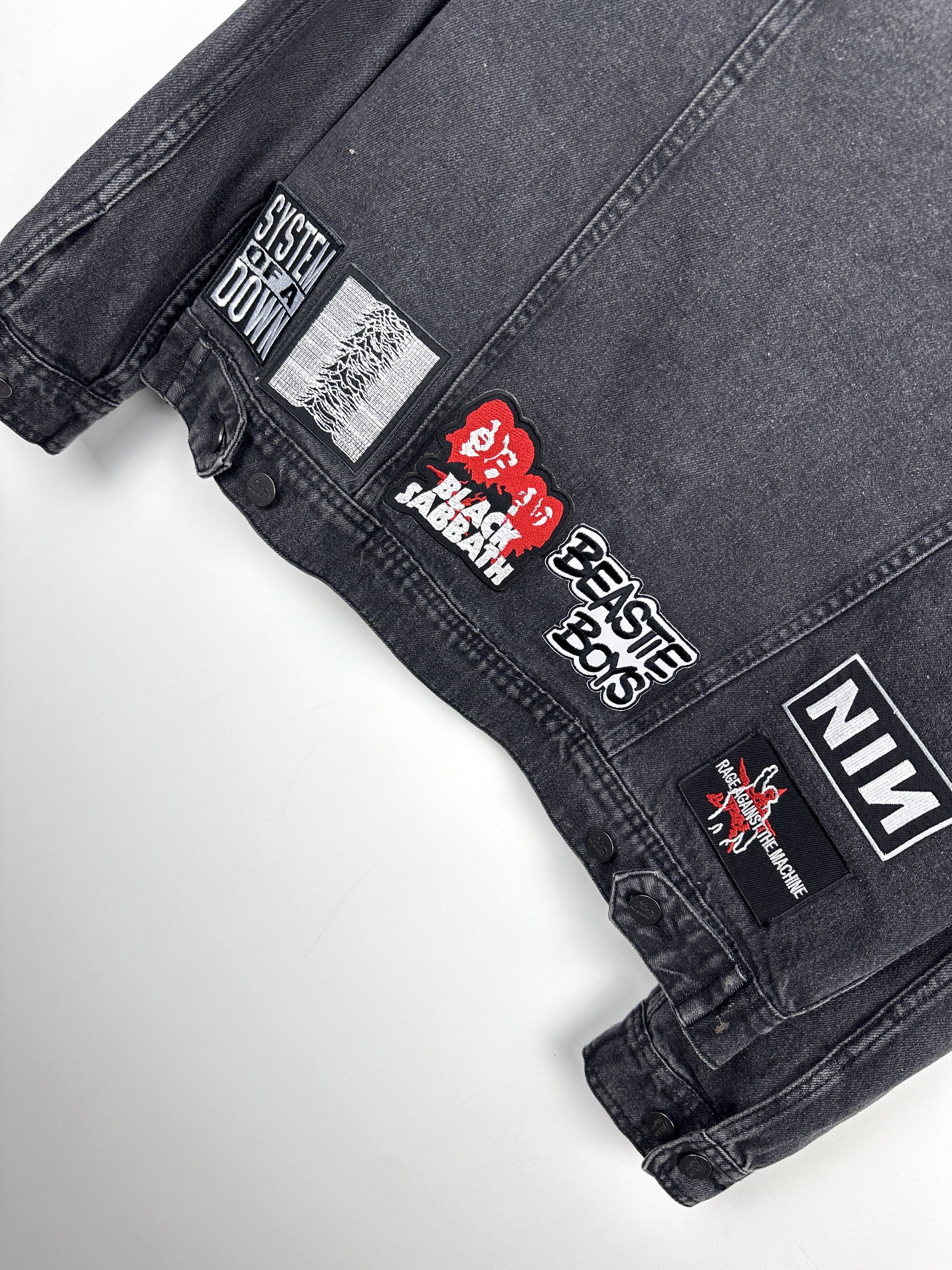 Vintage Vintage patchwork rock metal music denim jacket Size US S / EU 44-46 / 1 - 6 Thumbnail