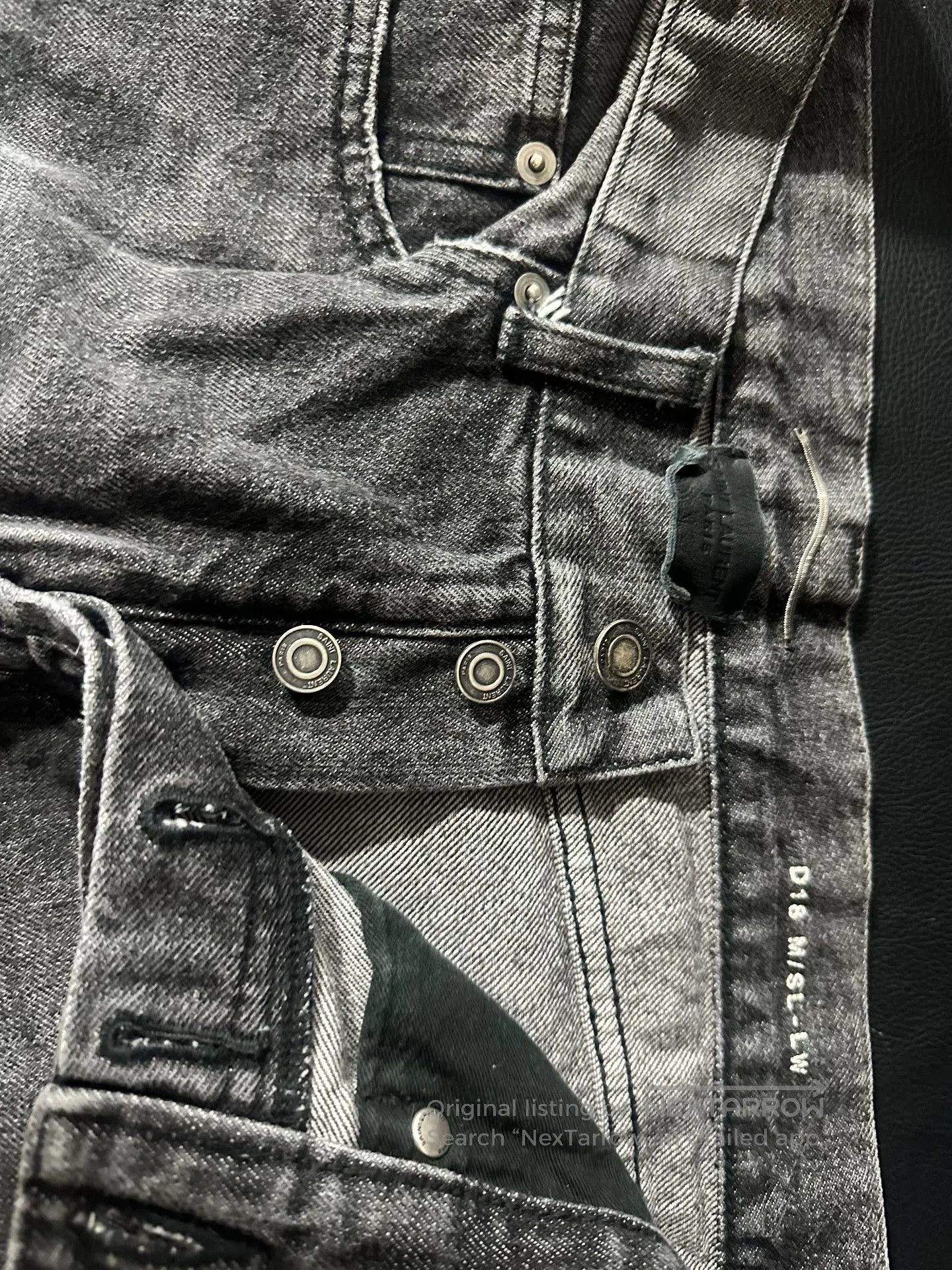 Saint Laurent Paris Saint Laurent D18 Black-Gray Washed Jeans. Size US 29 - 4 Thumbnail