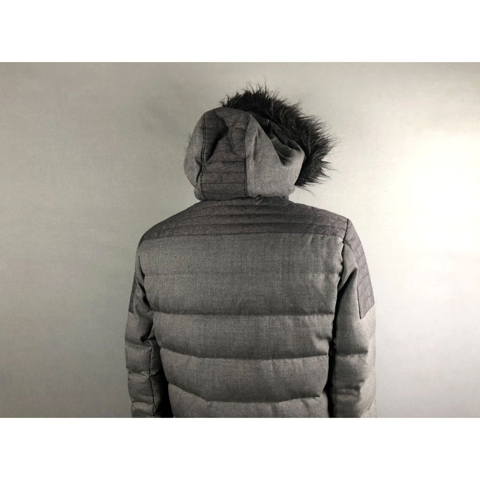The Kooples The Kooples Sport Jacket Mens Full Zip Quilted Down Wool Hooded M Gray Size US M / EU 48-50 / 2 - 5 Thumbnail