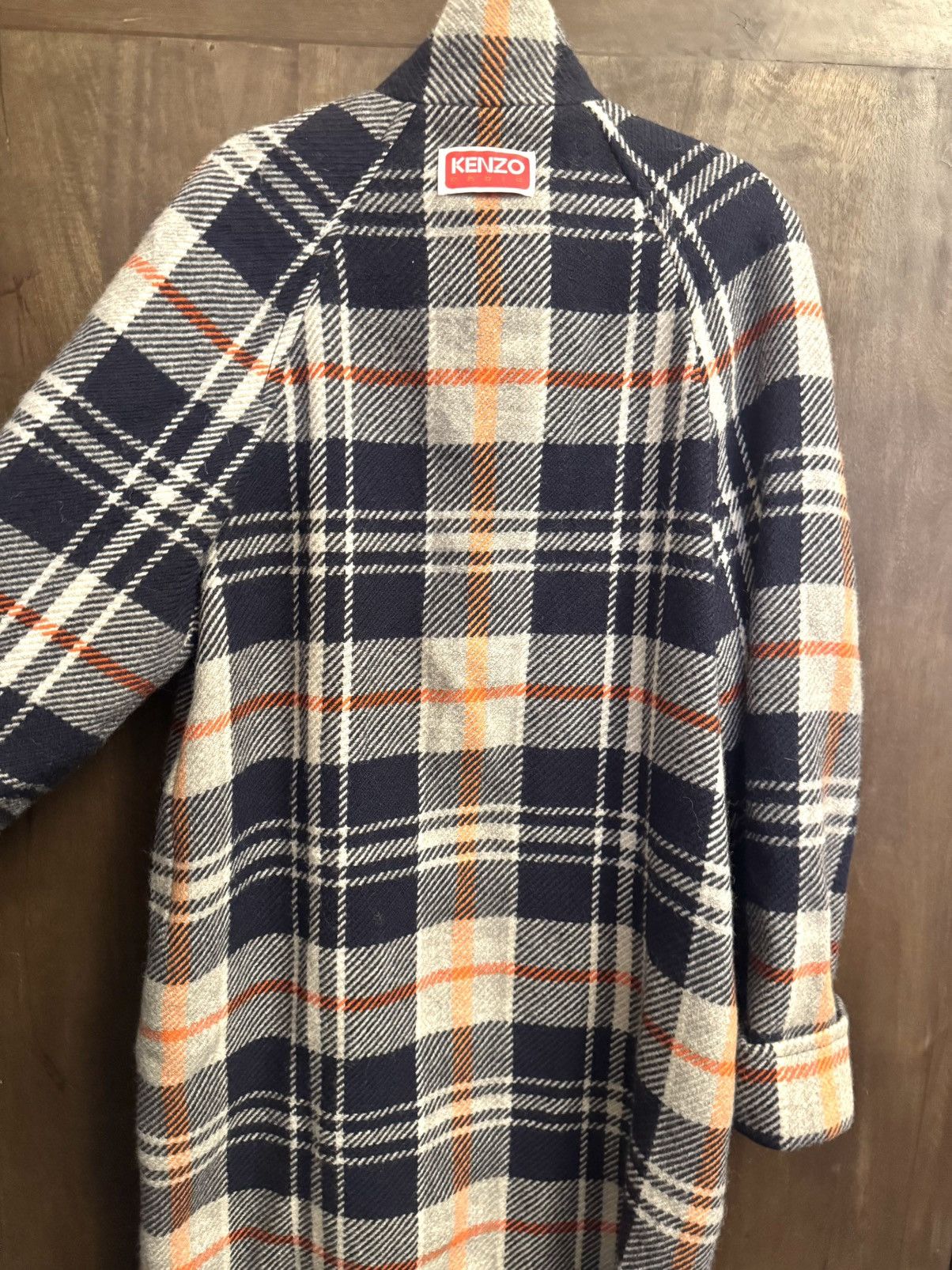 Kenzo kenzo runway fw22 men wool printed fringes coat 46 Size US S / EU 44-46 / 1 - 8 Thumbnail