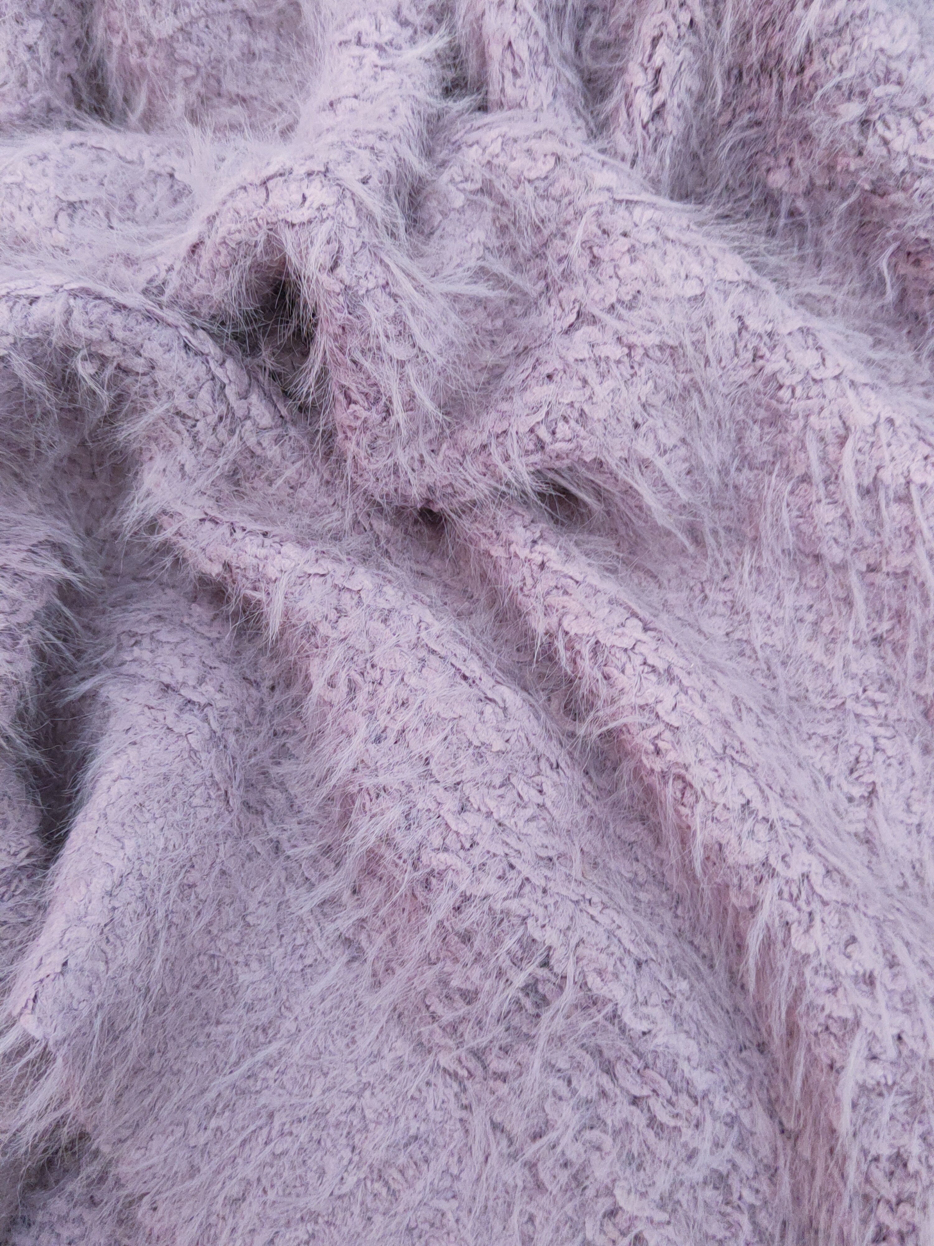 Homespun Knitwear × Japanese Brand Back Number Purple Shag Shaggy Fur Mohair Knitwear #S1920 Size L / US 10 / IT 46 - 10 Thumbnail