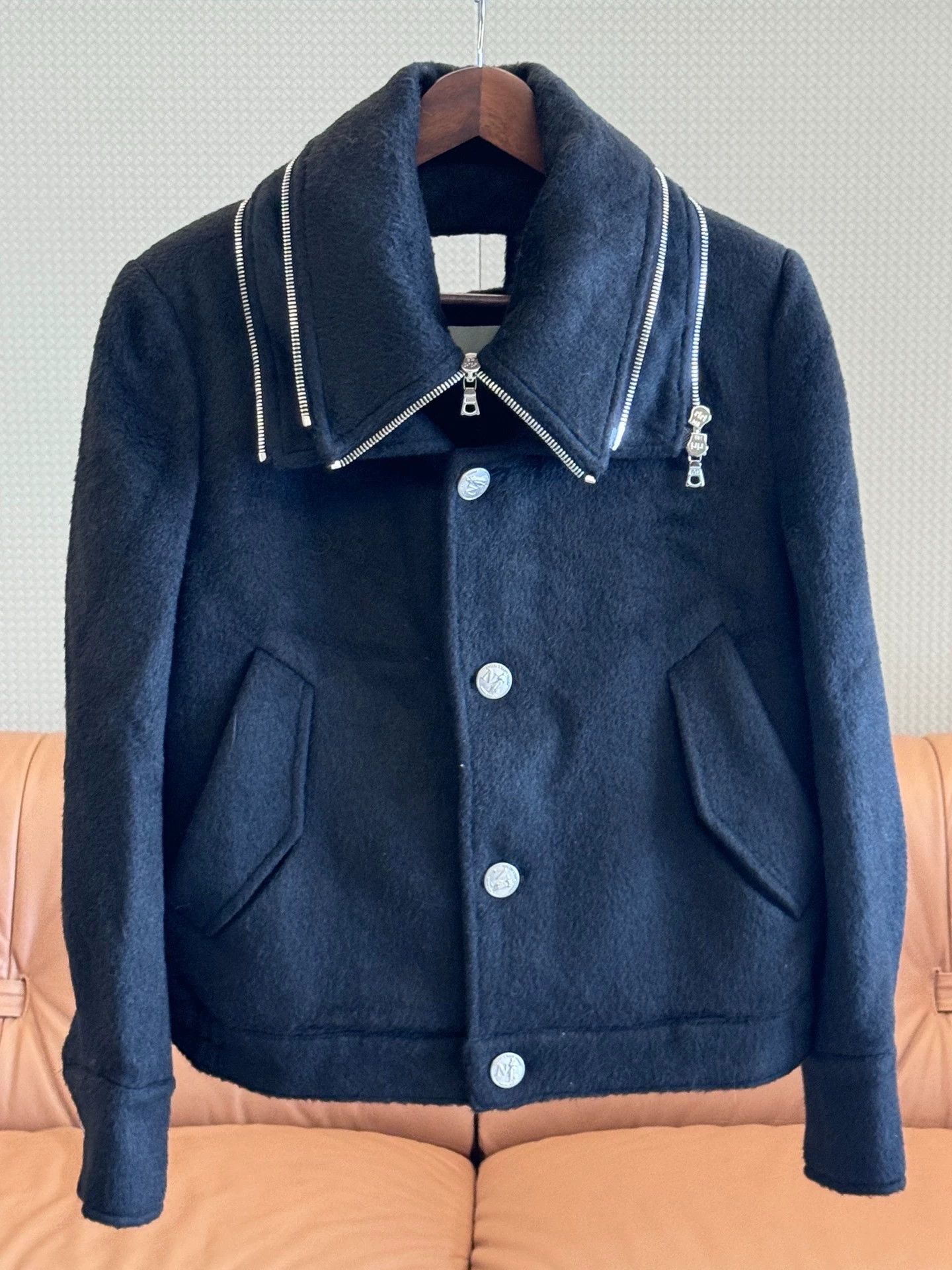 Other NULLUS 24FW Black Convertible Collar Wool Men's Top Jkt Size US S / EU 44-46 / 1 - 1 Thumbnail