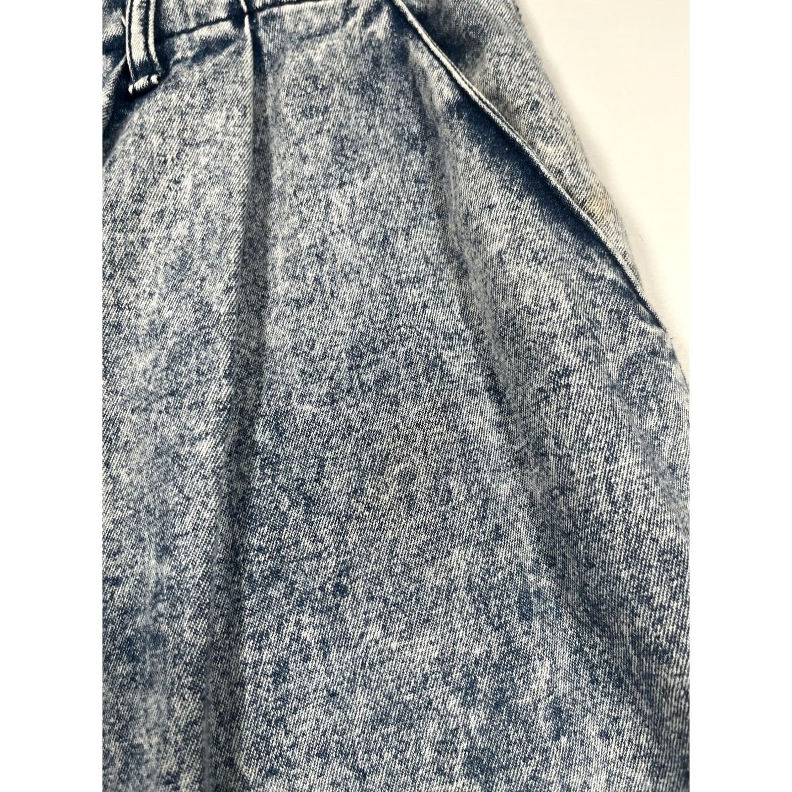 Vintage VINTAGE London Jeans Wide-Leg Juniors 13/14 Acid Wash High Rise Crop Pleated Denim Blue 29 in Pair Womens? Size 34" / US 12 / IT 48 - 5 Thumbnail