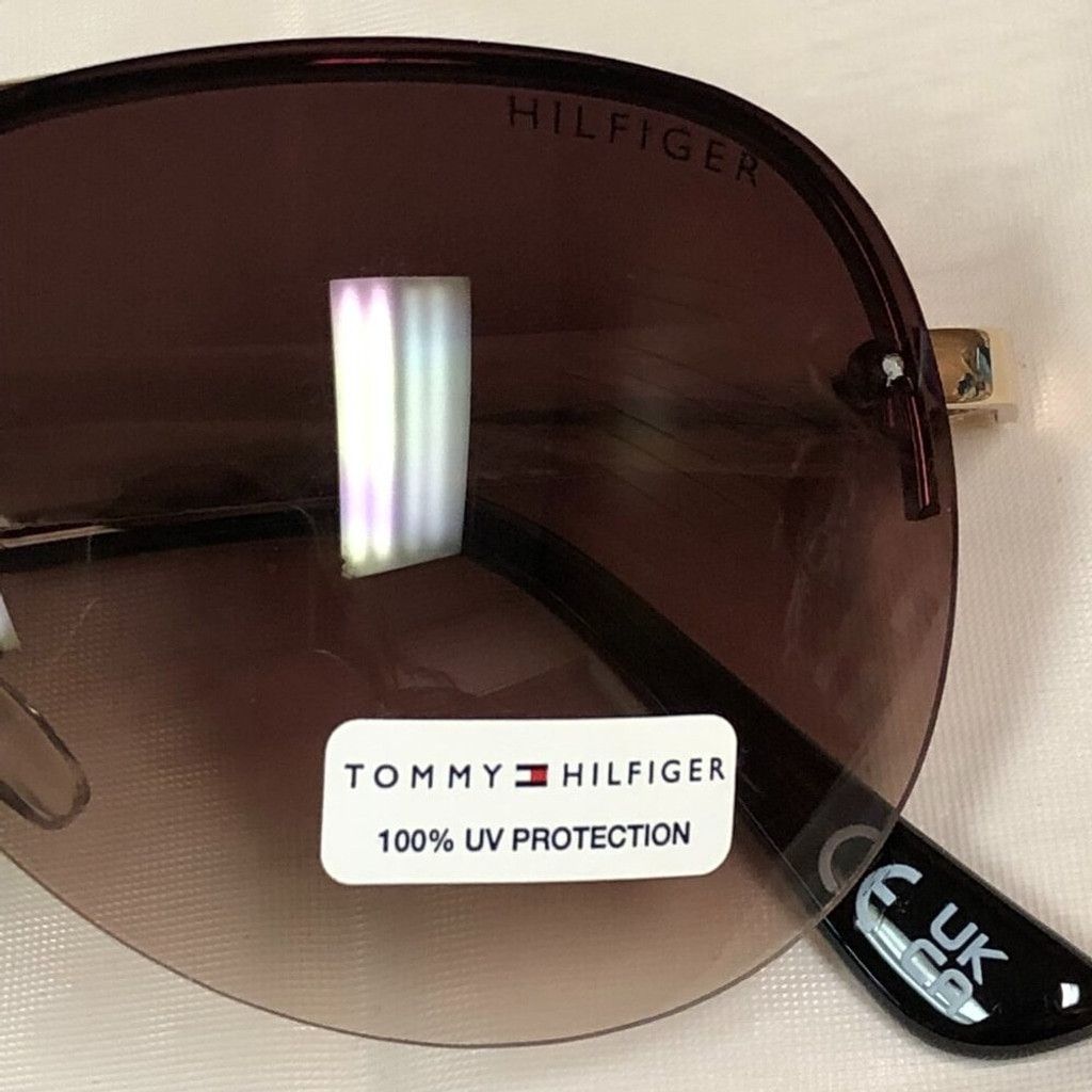 Tommy Hilfiger Tommy Hilfiger Gold & Brown Aviator Frame Sunglasses Size ONE SIZE - 3 Thumbnail