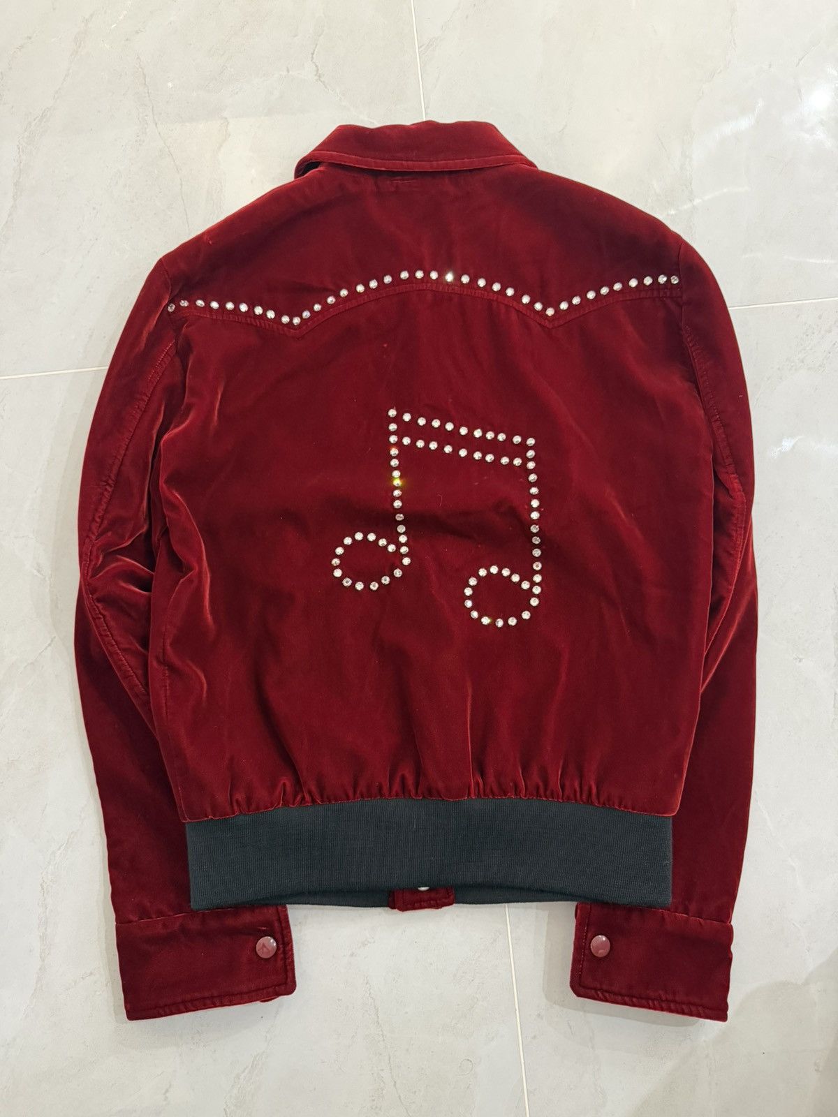 Saint Laurent Paris Saint Laurent AW16 Chrystal Music Note Velvet Jacket Sz.42 Size US XS / EU 42 / 0 - 5 Thumbnail