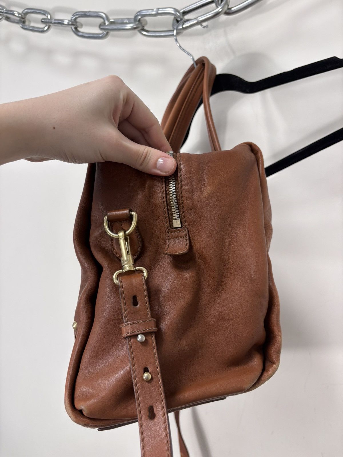 Bally Bally Madria Brown Genuine Leather Handle Bag Shoulder Size ONE SIZE - 7 Thumbnail