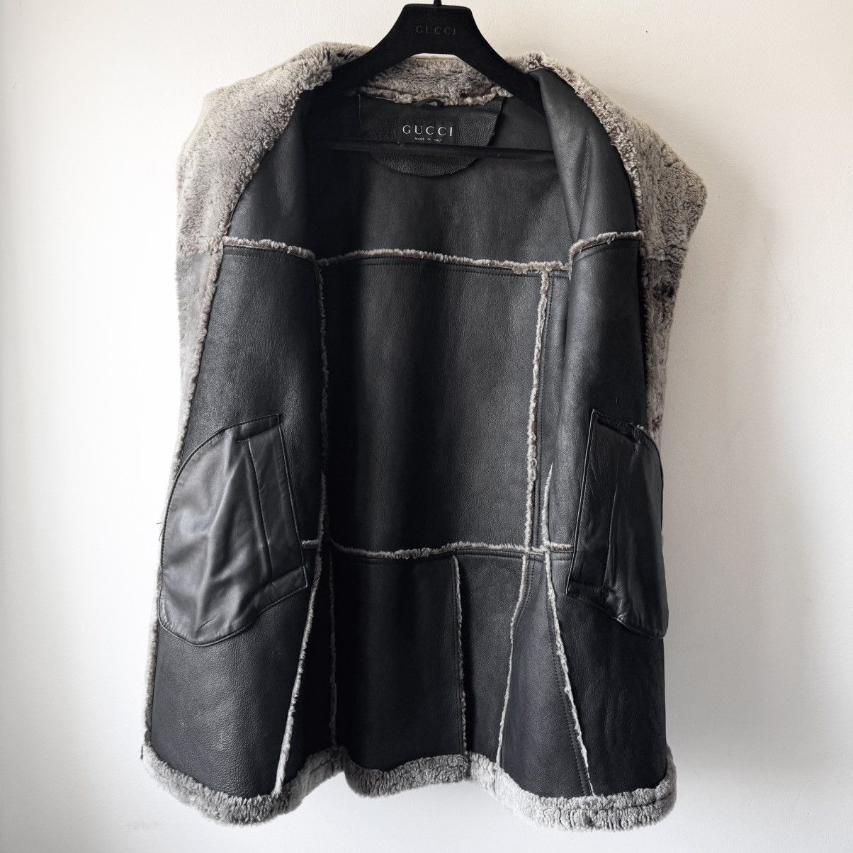 Gucci Gucci Tom Ford FW1996 Oversized Heavy Shearling Leather Coat Size US M / EU 48-50 / 2 - 9 Thumbnail