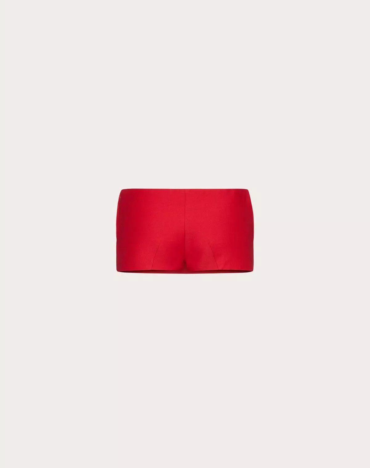 Valentino o1s1wg110625 Crepe Couture Skort in Red Size 27" / US 4 / IT 40 - 2 Thumbnail