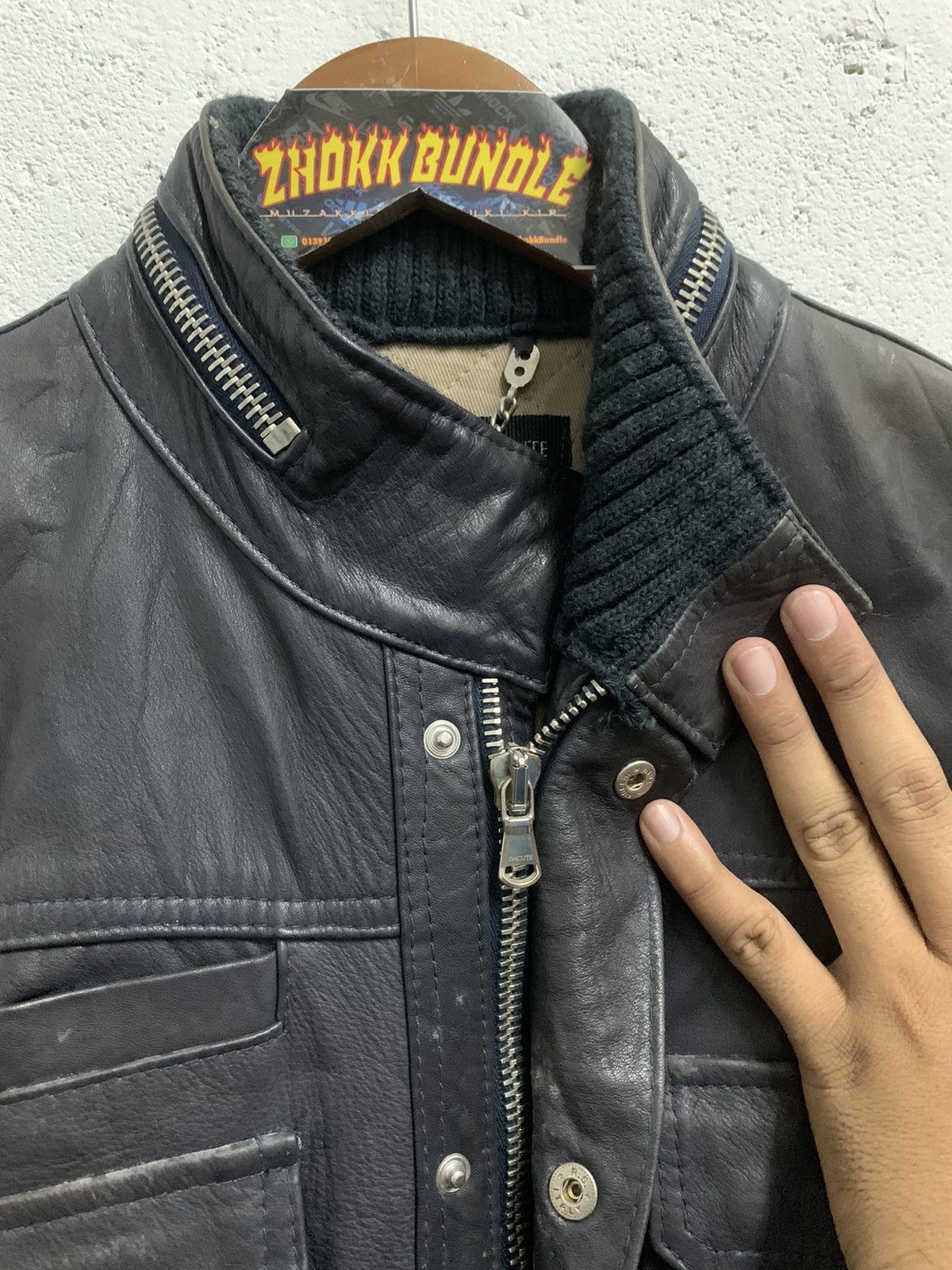 Dacute Vintage Dacute Distressed Leather Jacket Size US S / EU 44-46 / 1 - 11 Thumbnail