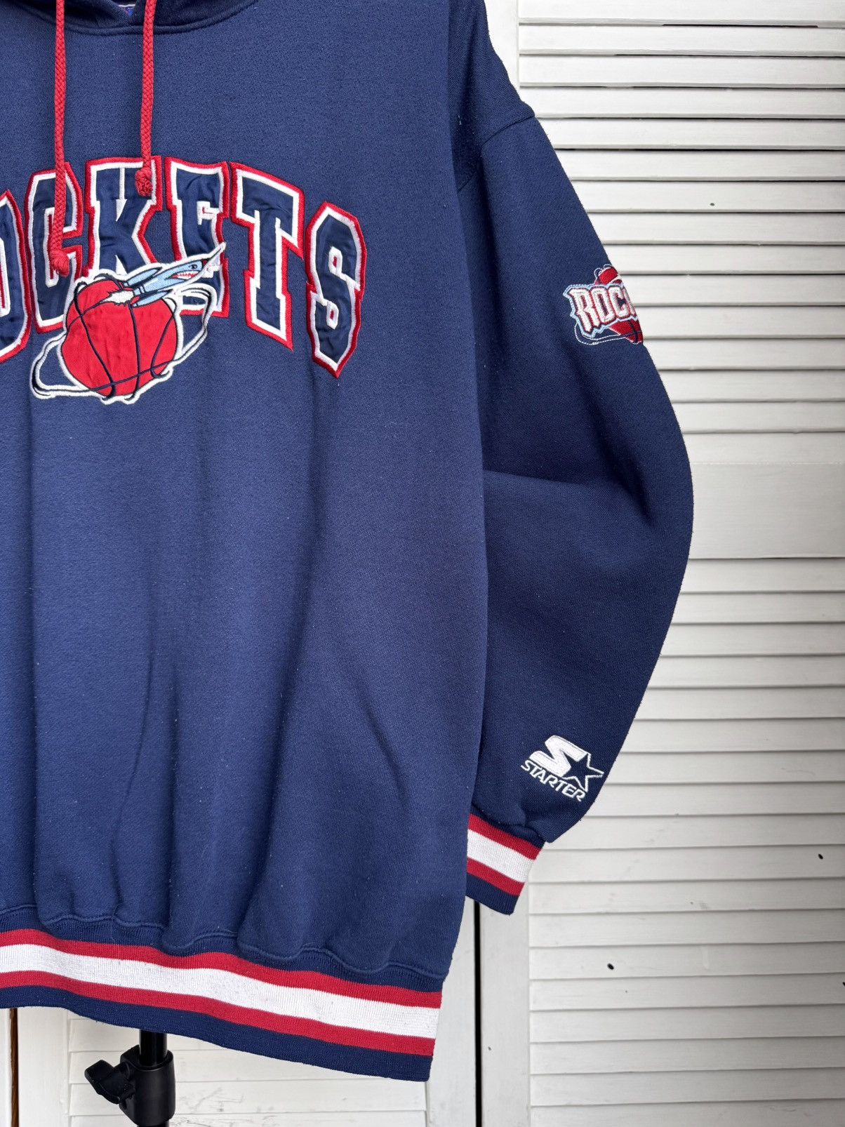 Starter Vintage Starter Houston Rockets Hoodie NBA Embroidered Logo Size US XL / EU 56 / 4 - 4 Thumbnail